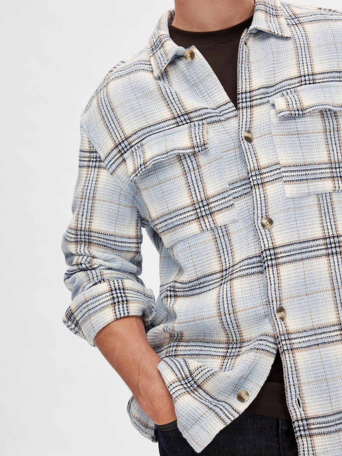 SELECTED MEN - SLH-WAFFLE OVERSHIRT... SELECTED MEN - SLH-WAFFLE OVERSHIRT...