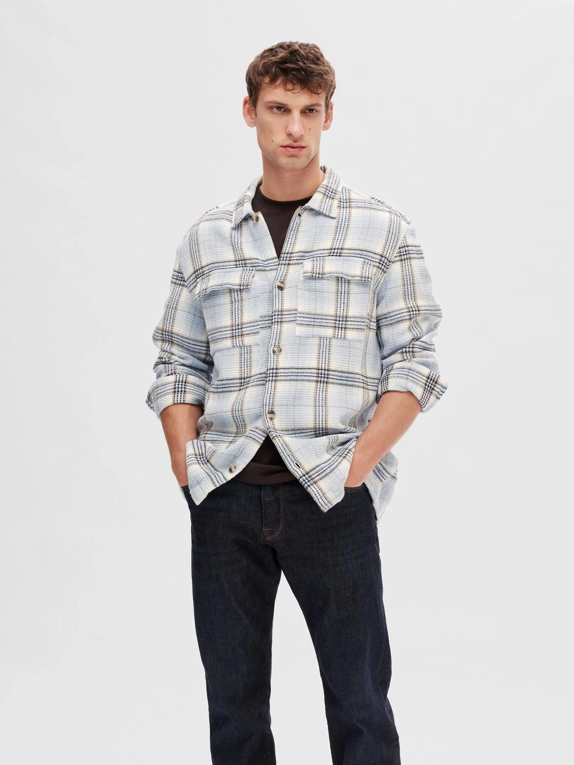 SELECTED MEN - SLH-WAFFLE OVERSHIRT... SELECTED MEN - SLH-WAFFLE OVERSHIRT...