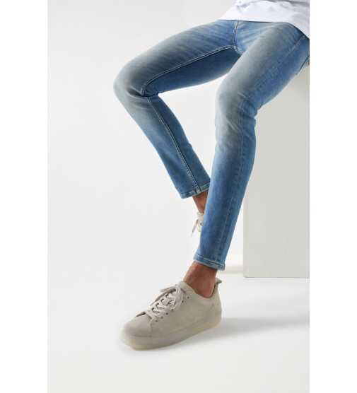 Salsa Jeans SUEDE TRAINERS WITH TRANSPARENT SOLE Size 40