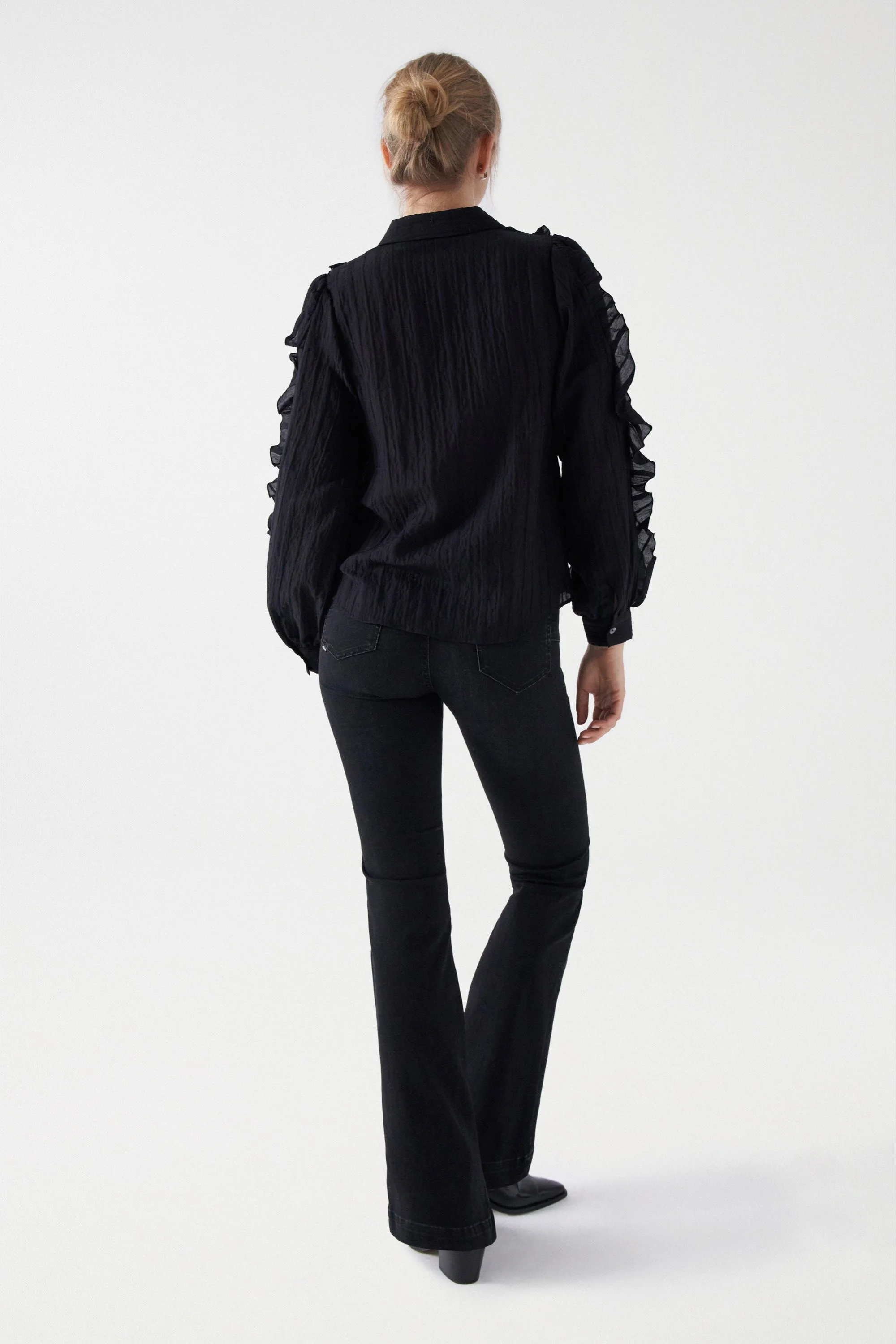 Salsa Jeans - RUFFLE SLEEVE SHIRT Salsa Jeans - RUFFLE SLEEVE SHIRT