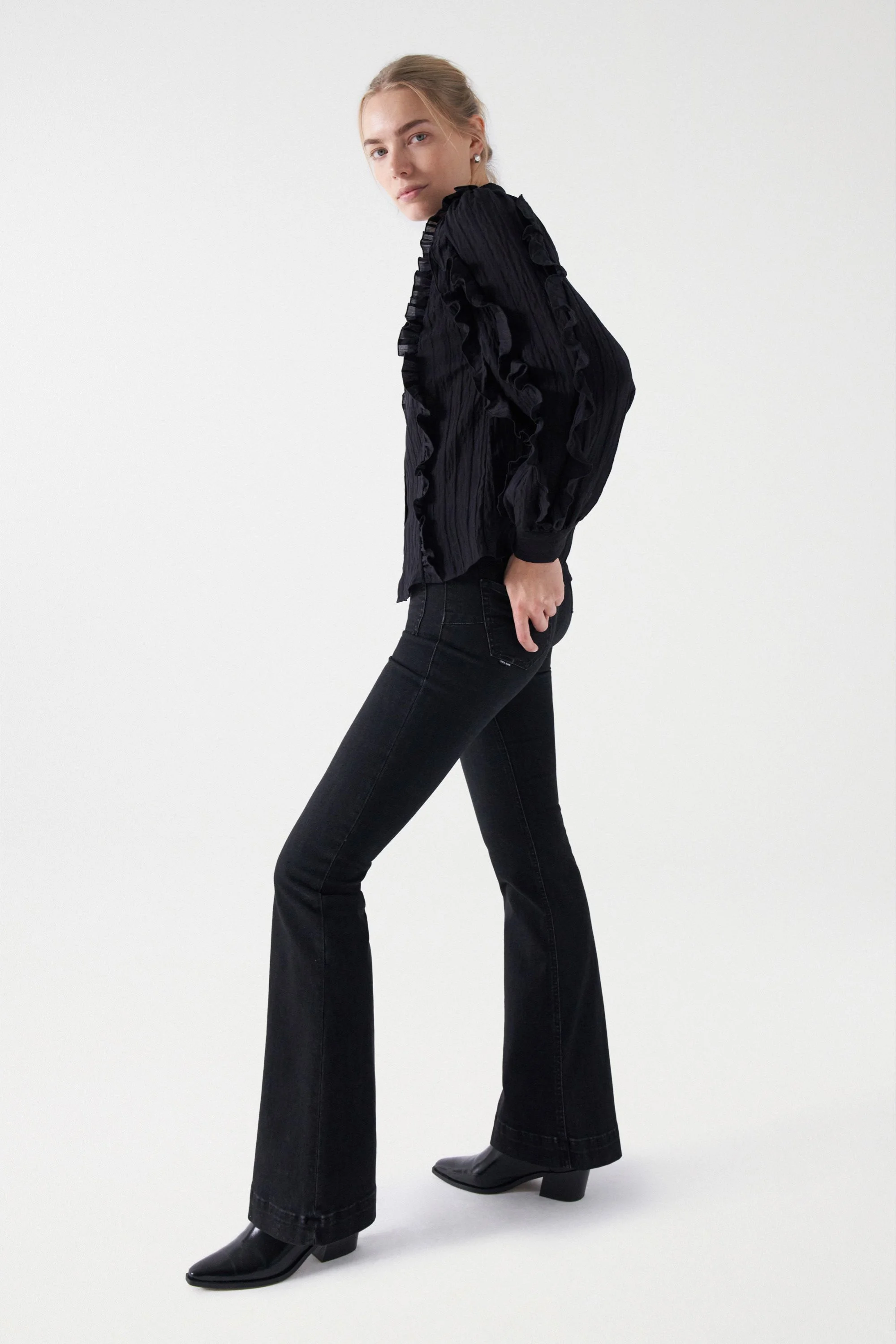 Salsa Jeans - RUFFLE SLEEVE SHIRT Salsa Jeans - RUFFLE SLEEVE SHIRT