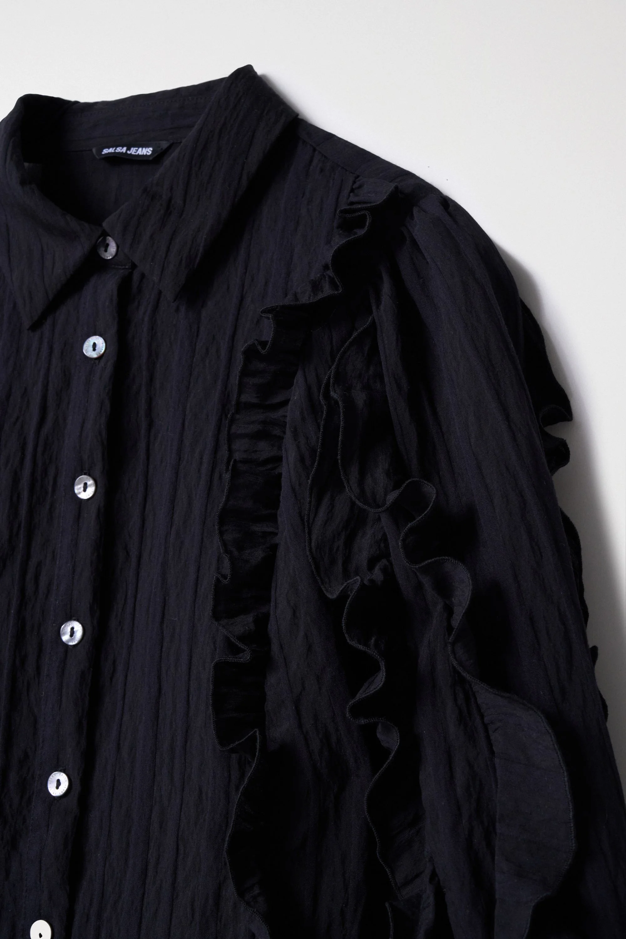 Salsa Jeans - RUFFLE SLEEVE SHIRT Salsa Jeans - RUFFLE SLEEVE SHIRT