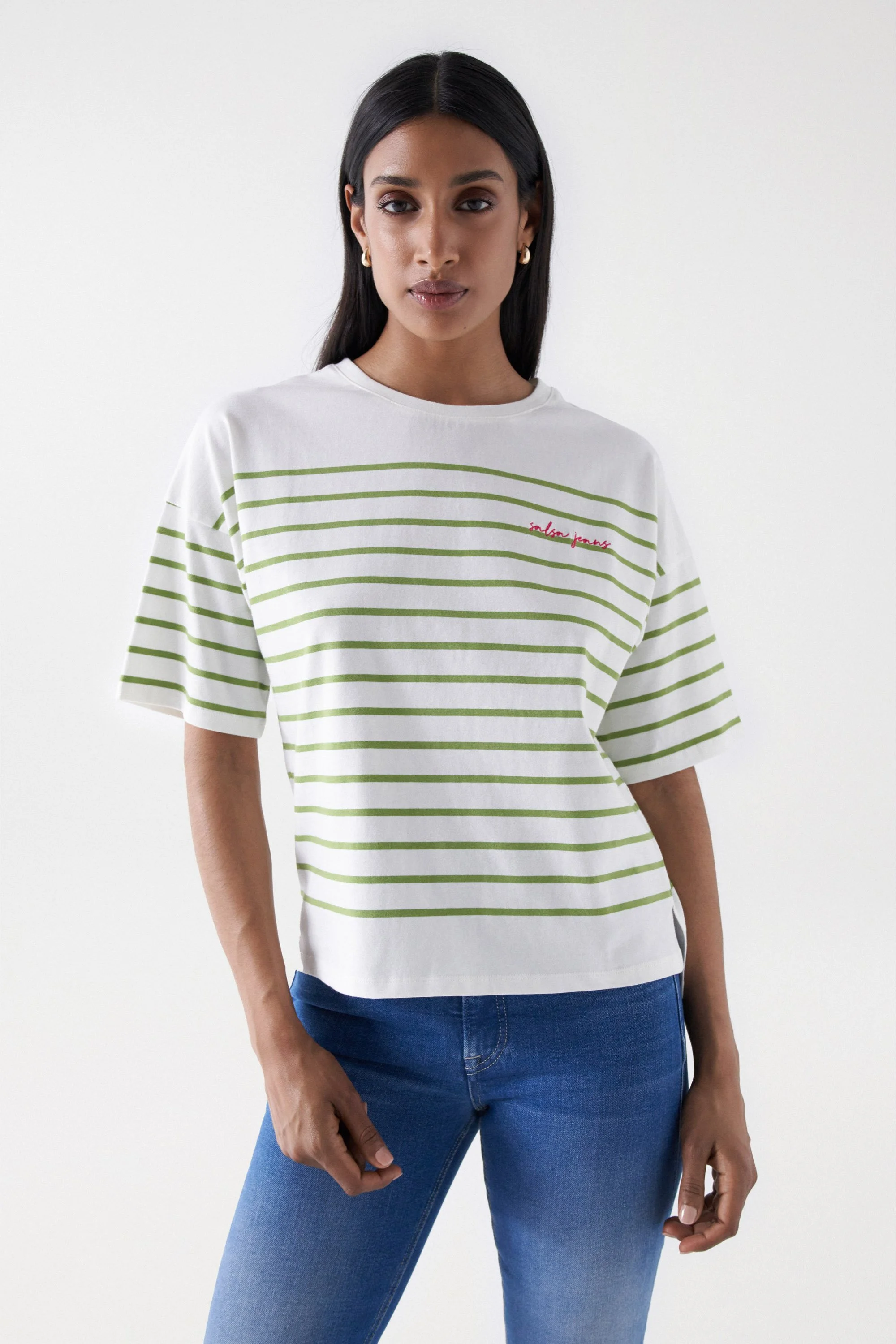 Salsa Jeans - STRIPED BRANDING T-SHIRT Salsa Jeans - STRIPED BRANDING T-SHIRT