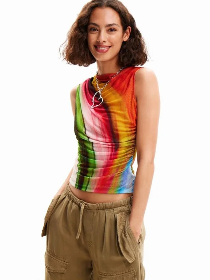 DESIGUAL - Tulle wave T-shirt