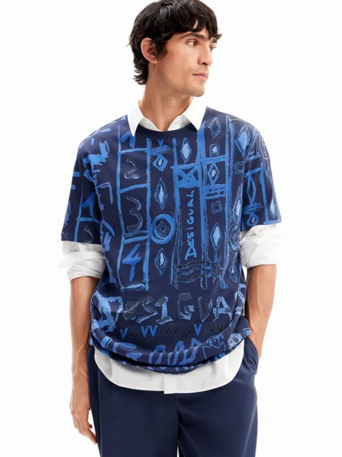 DESIGUAL - Arty motif T-shirt