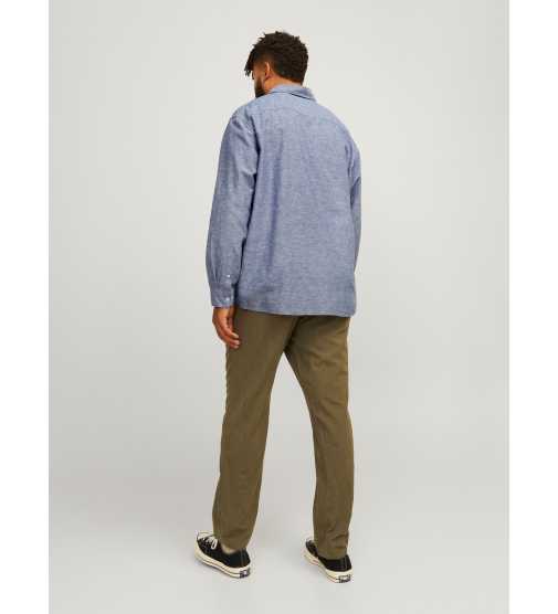 Jack & Jones - JJELINEN SHIRT LS SN PLS Size 4XL