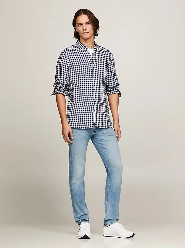 Tommy Hilfiger - LINEN GINGHAM SF SHIRT Tommy Hilfiger - LINEN GINGHAM SF SHIRT
