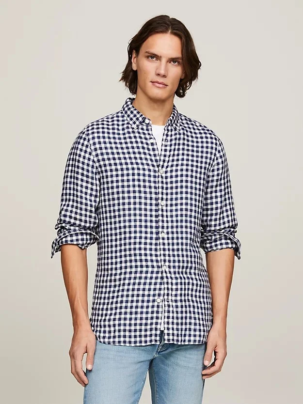 Tommy Hilfiger - LINEN GINGHAM SF SHIRT Tommy Hilfiger - LINEN GINGHAM SF SHIRT
