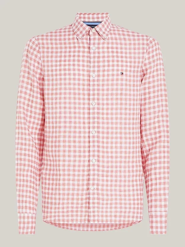 Tommy Hilfiger - LINEN GINGHAM SF SHIRT Tommy Hilfiger - LINEN GINGHAM SF SHIRT