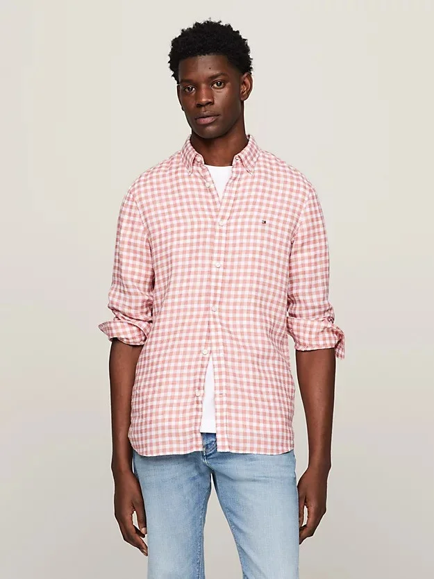 Tommy Hilfiger - LINEN GINGHAM SF SHIRT Tommy Hilfiger - LINEN GINGHAM SF SHIRT