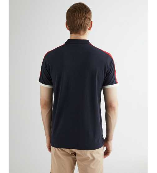Gant - COLOR-BLOCK HALF ZIP PIQUE POLO Size S