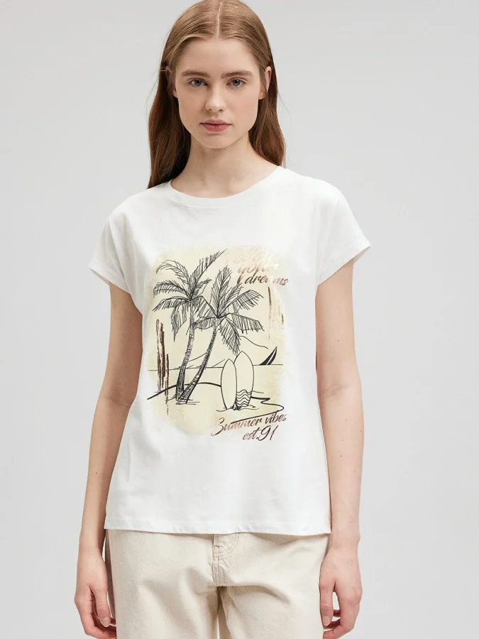 Mavi - PALM PRINTED T-SHIRT