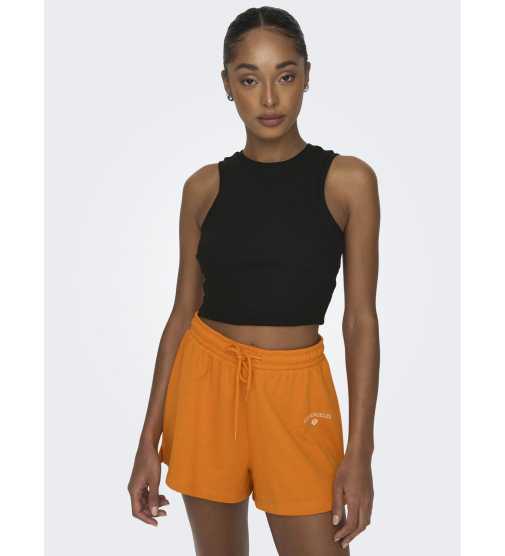 Camiseta Sin Mangas ONLY Onlvilma - Corte Crop, Ajuste Slim Fit, Cuello Redondo | Básico Verano Para Mujer, Tejido Suave Algodón