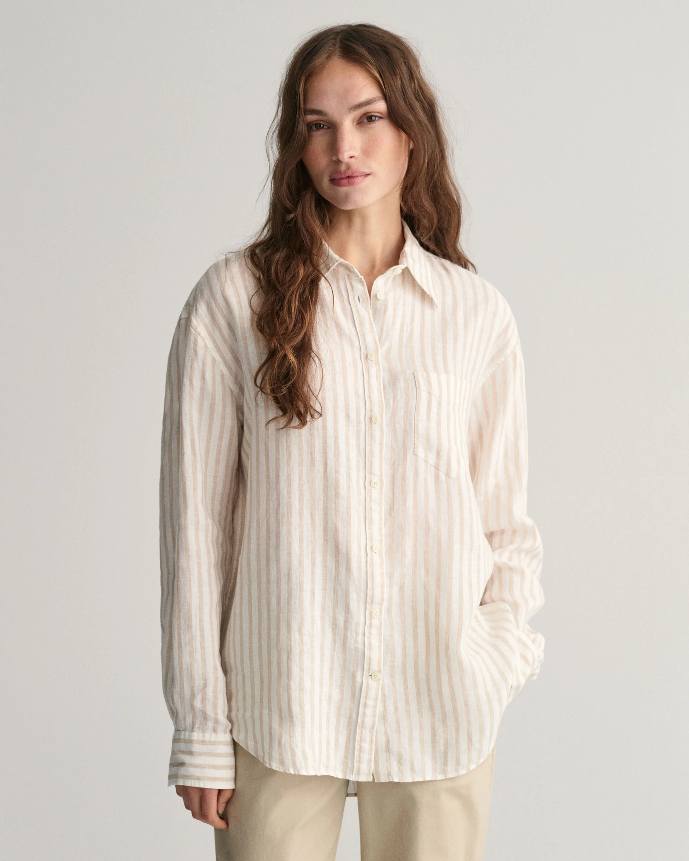 Gant - REL STRIPED LINEN SHIRT Gant - REL STRIPED LINEN SHIRT
