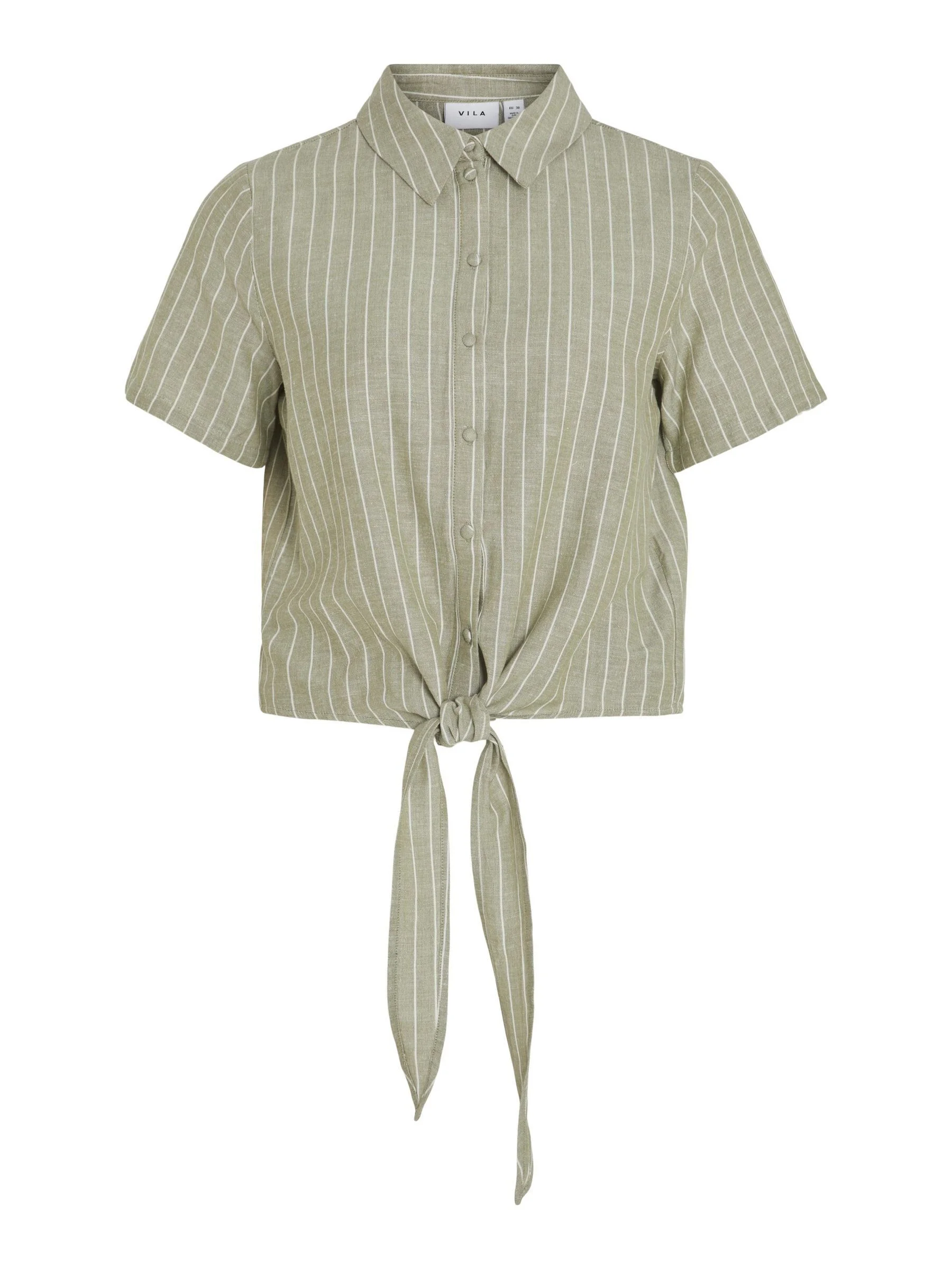 VILA - VIPRISILLA STRIPED S/S KNOT SHIRT VILA - VIPRISILLA STRIPED S/S KNOT SHIRT