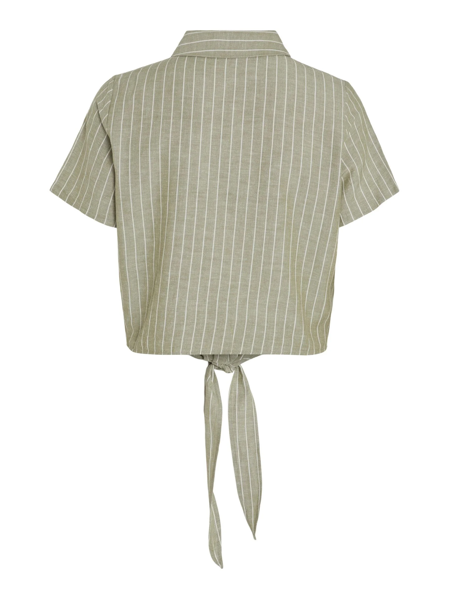 VILA - VIPRISILLA STRIPED S/S KNOT SHIRT VILA - VIPRISILLA STRIPED S/S KNOT SHIRT