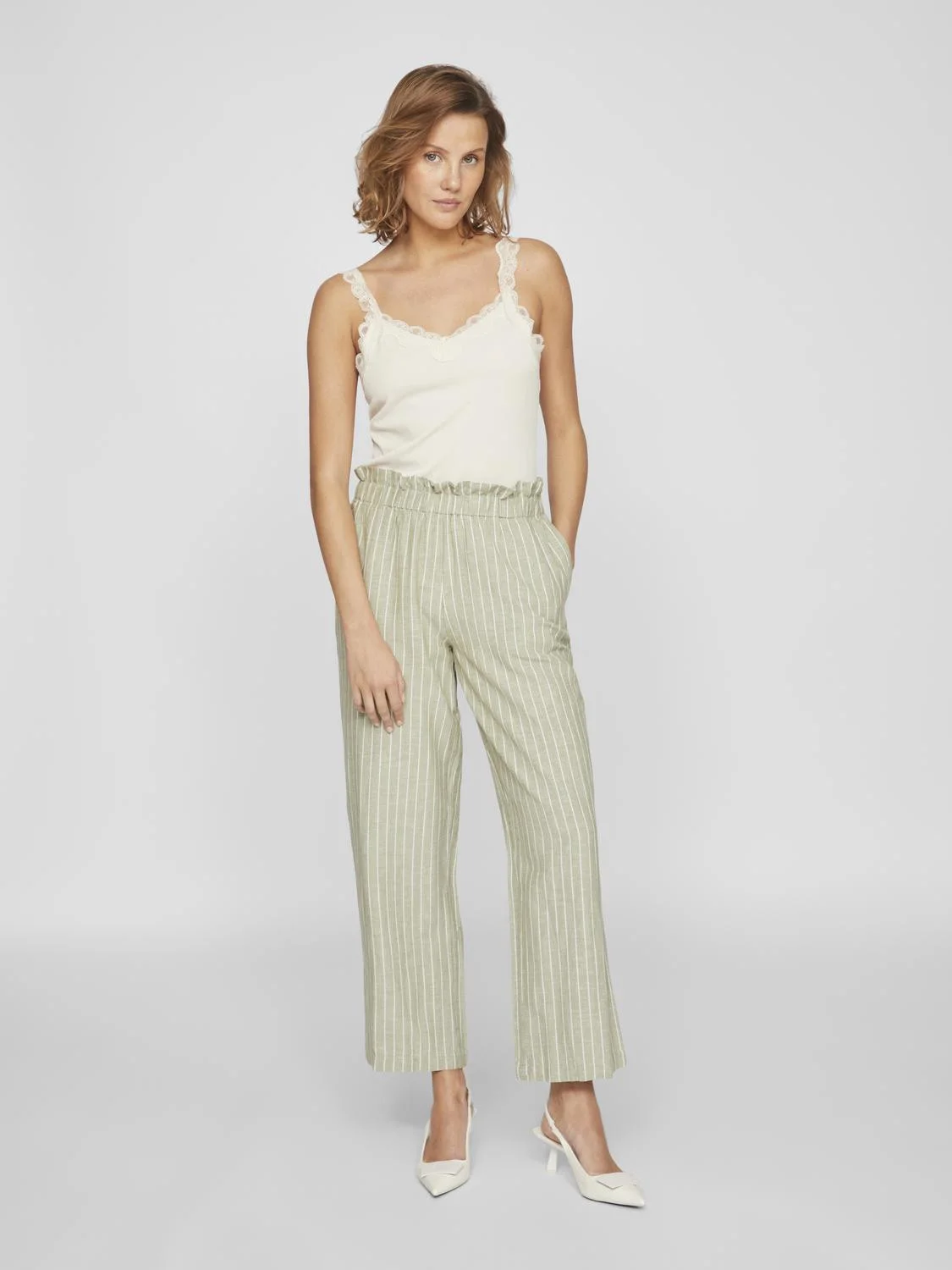 VILA - VIPRISILLA STRIPED H/W PANTS VILA - VIPRISILLA STRIPED H/W PANTS