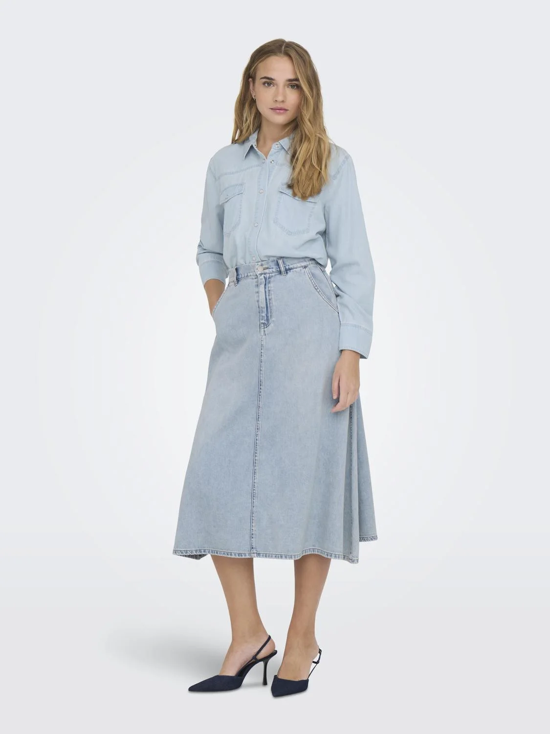 ONLY - ONLMINDY HW LOOSE DNM SKIRT ONLY - ONLMINDY HW LOOSE DNM SKIRT