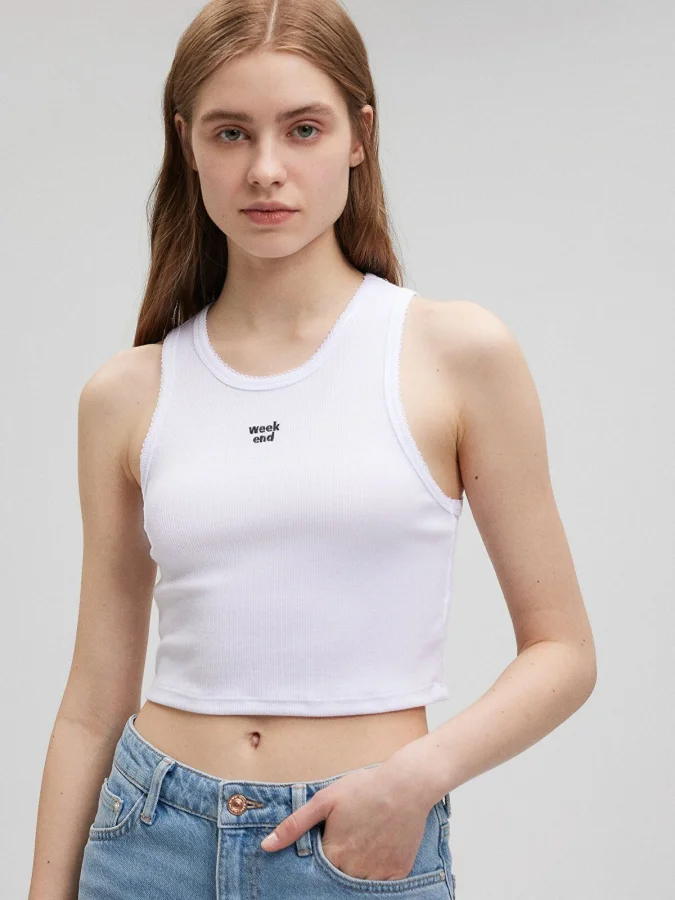 Mavi - PRINTED CROP JERSEY