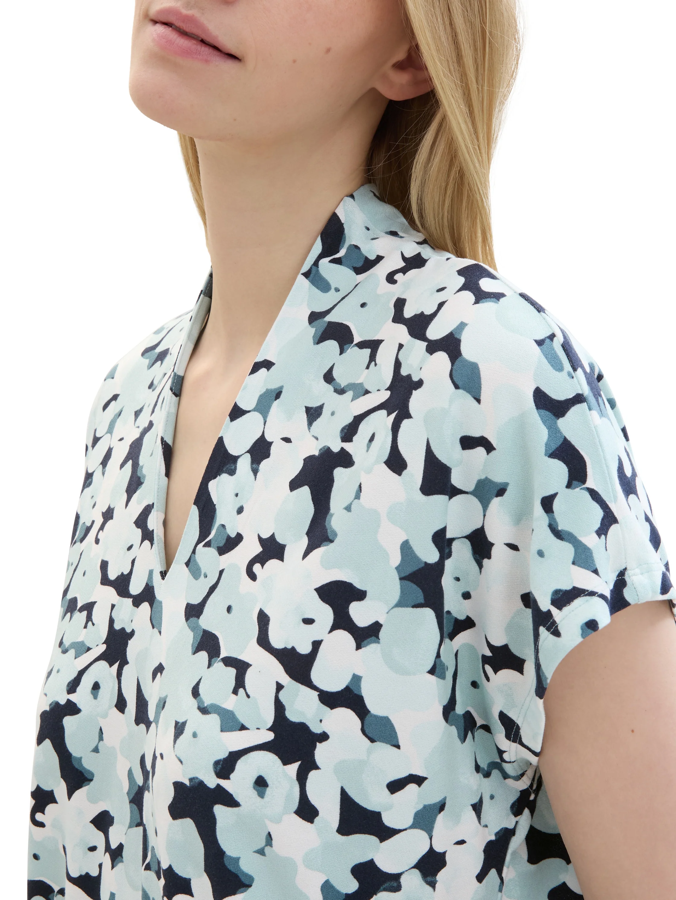Tom Tailor - T-SHIRT CREPE V-NECK Tom Tailor - T-SHIRT CREPE V-NECK