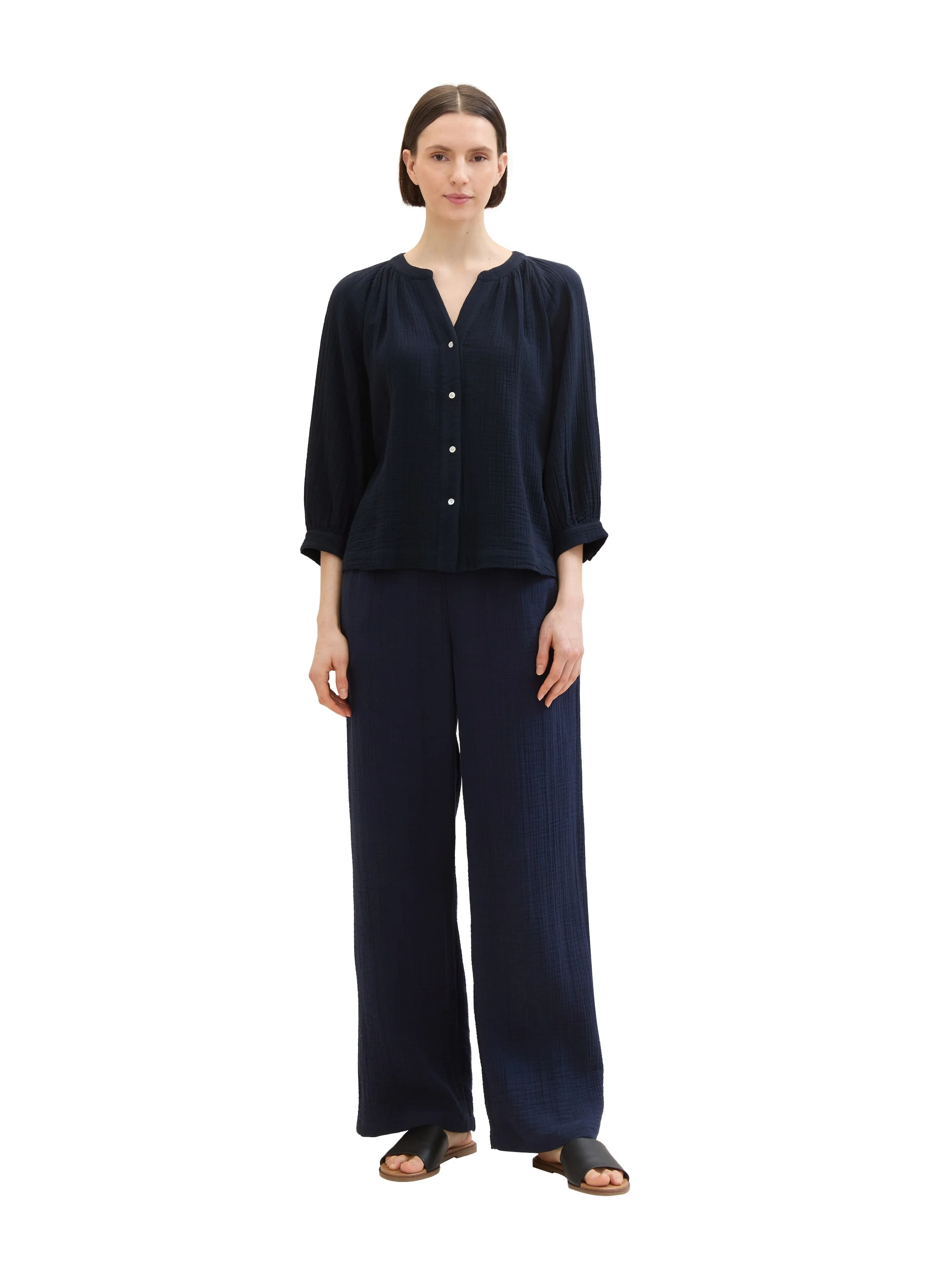 Tom Tailor - CRINKLE STRUCTURE BLOUSE Tom Tailor - CRINKLE STRUCTURE BLOUSE