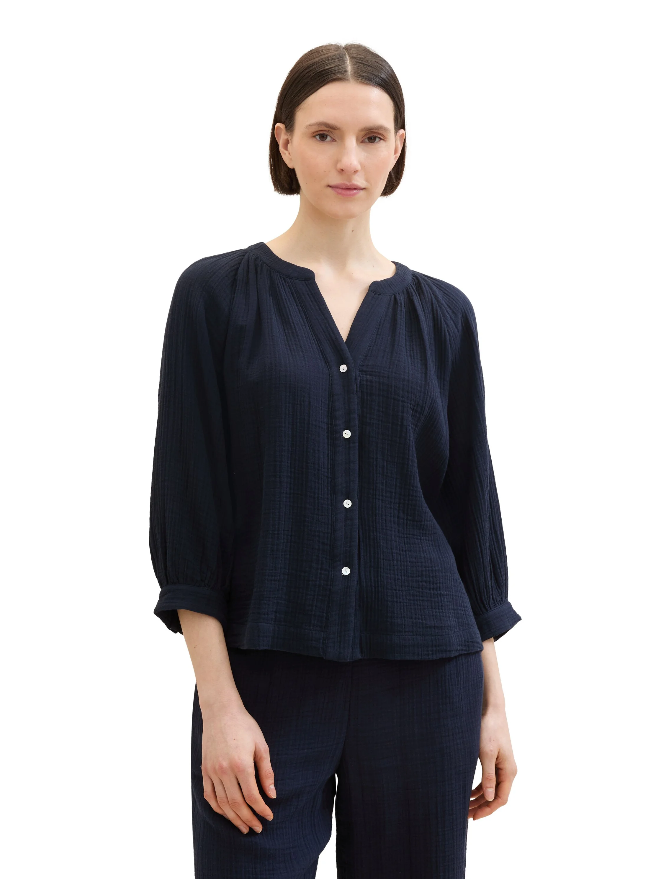 Tom Tailor - CRINKLE STRUCTURE BLOUSE Tom Tailor - CRINKLE STRUCTURE BLOUSE