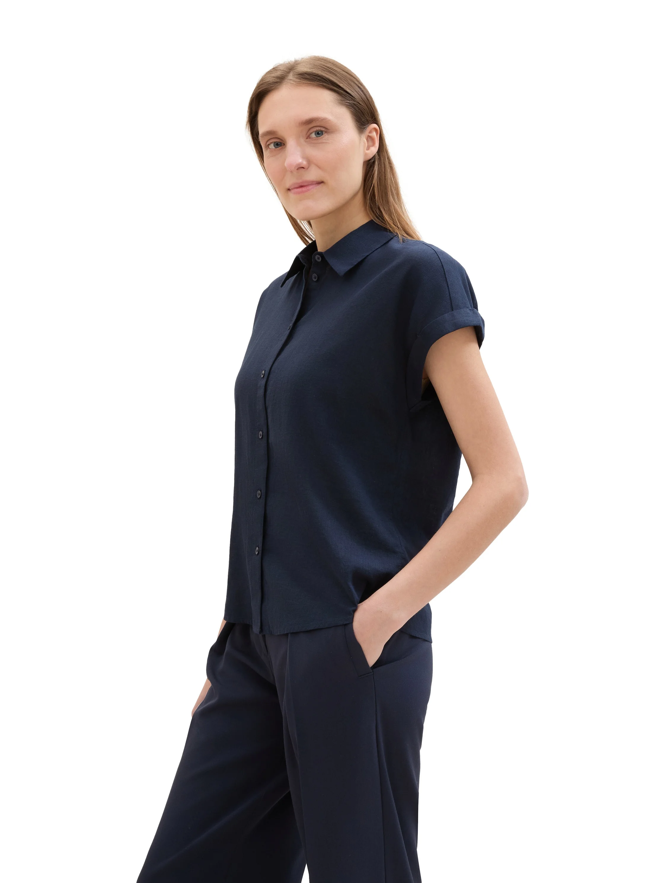 Tom Tailor - SHORTSLEEVE BLOUSE WITH... Tom Tailor - SHORTSLEEVE BLOUSE WITH...