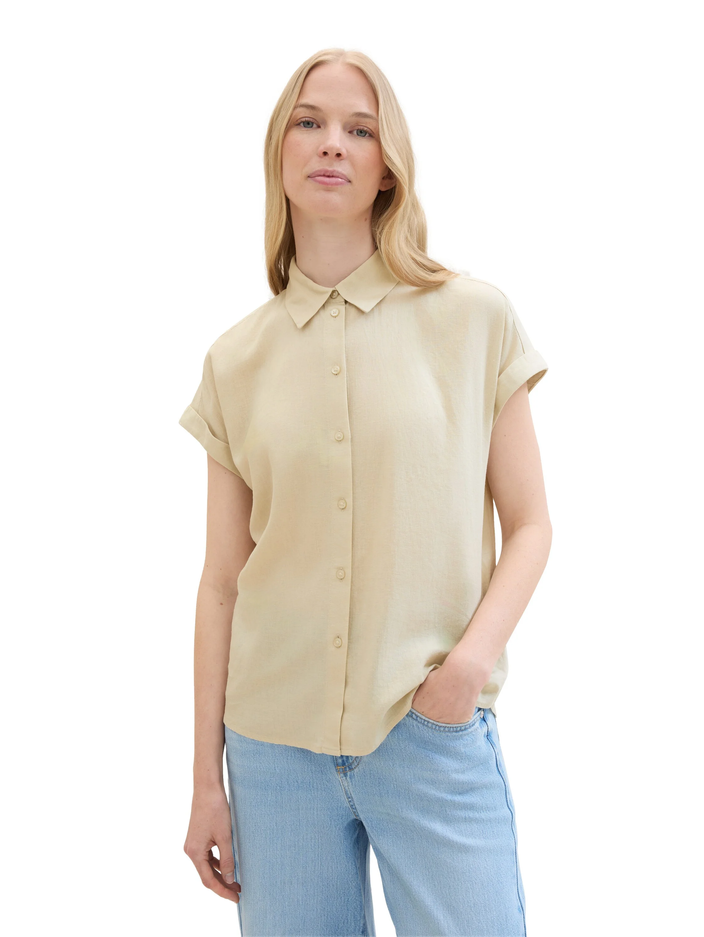 Tom Tailor - SHORTSLEEVE BLOUSE WITH... Tom Tailor - SHORTSLEEVE BLOUSE WITH...