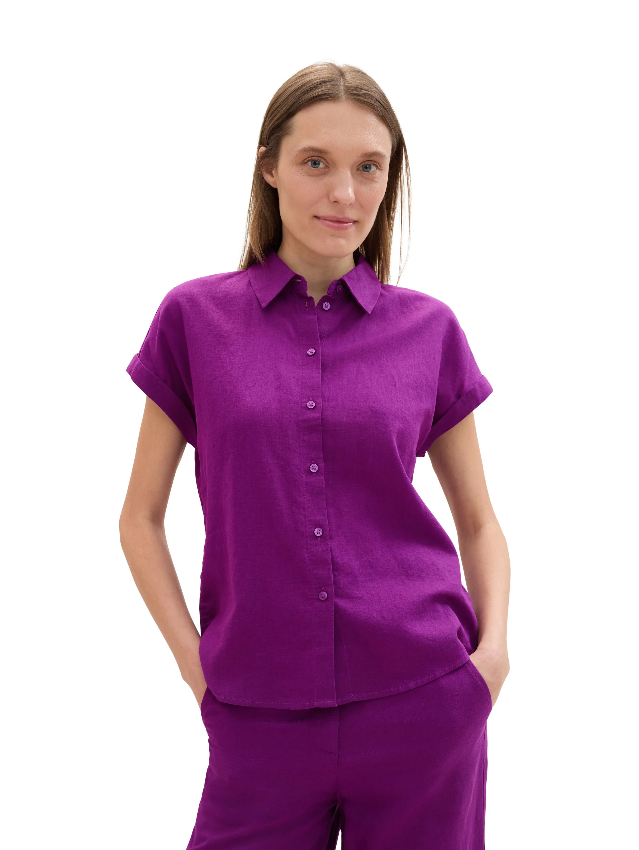 Tom Tailor - SHORTSLEEVE BLOUSE WITH... Tom Tailor - SHORTSLEEVE BLOUSE WITH...