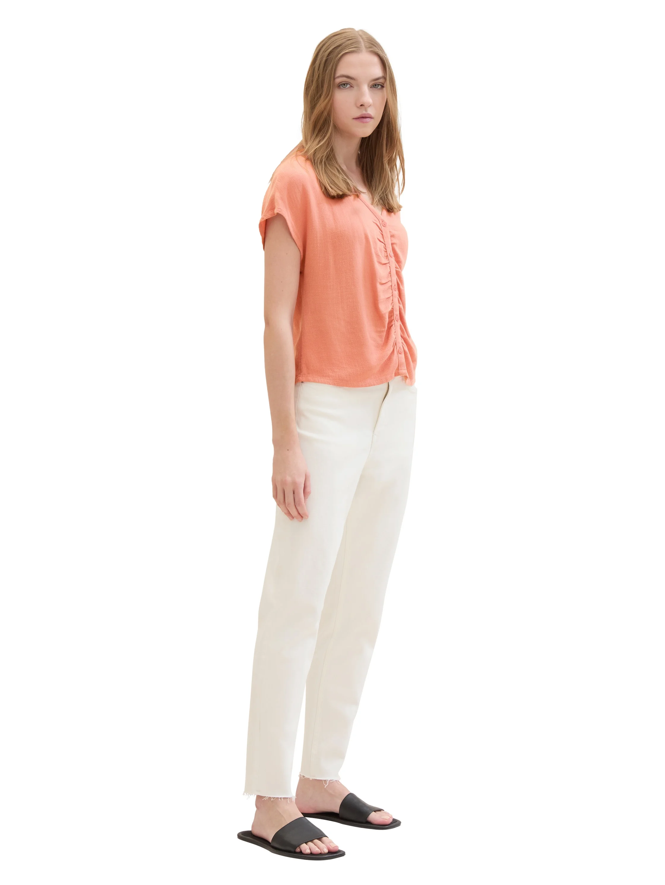 Tom Tailor - V-NECK BLOUSE WITH BUTTONS Tom Tailor - V-NECK BLOUSE WITH BUTTONS