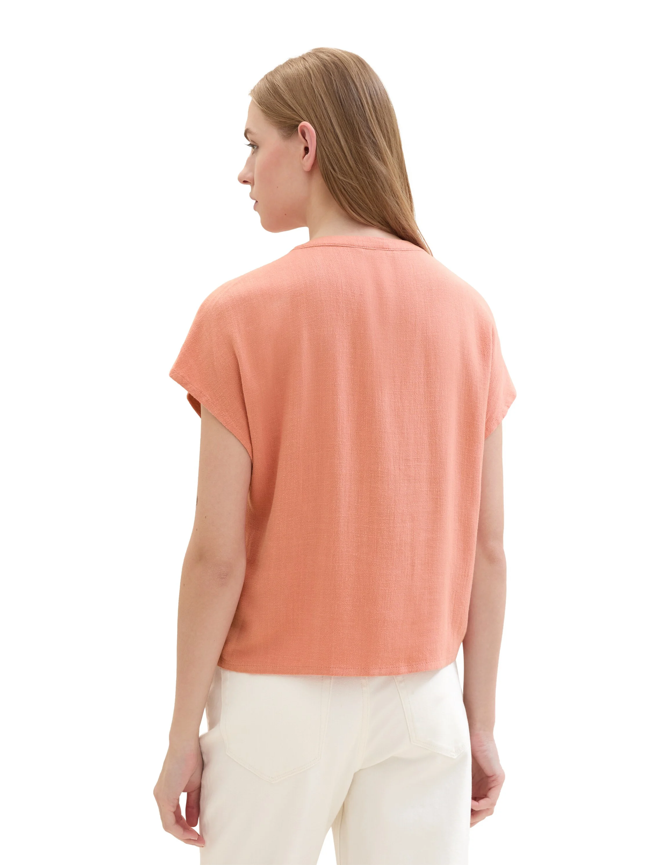 Tom Tailor - V-NECK BLOUSE WITH BUTTONS Tom Tailor - V-NECK BLOUSE WITH BUTTONS