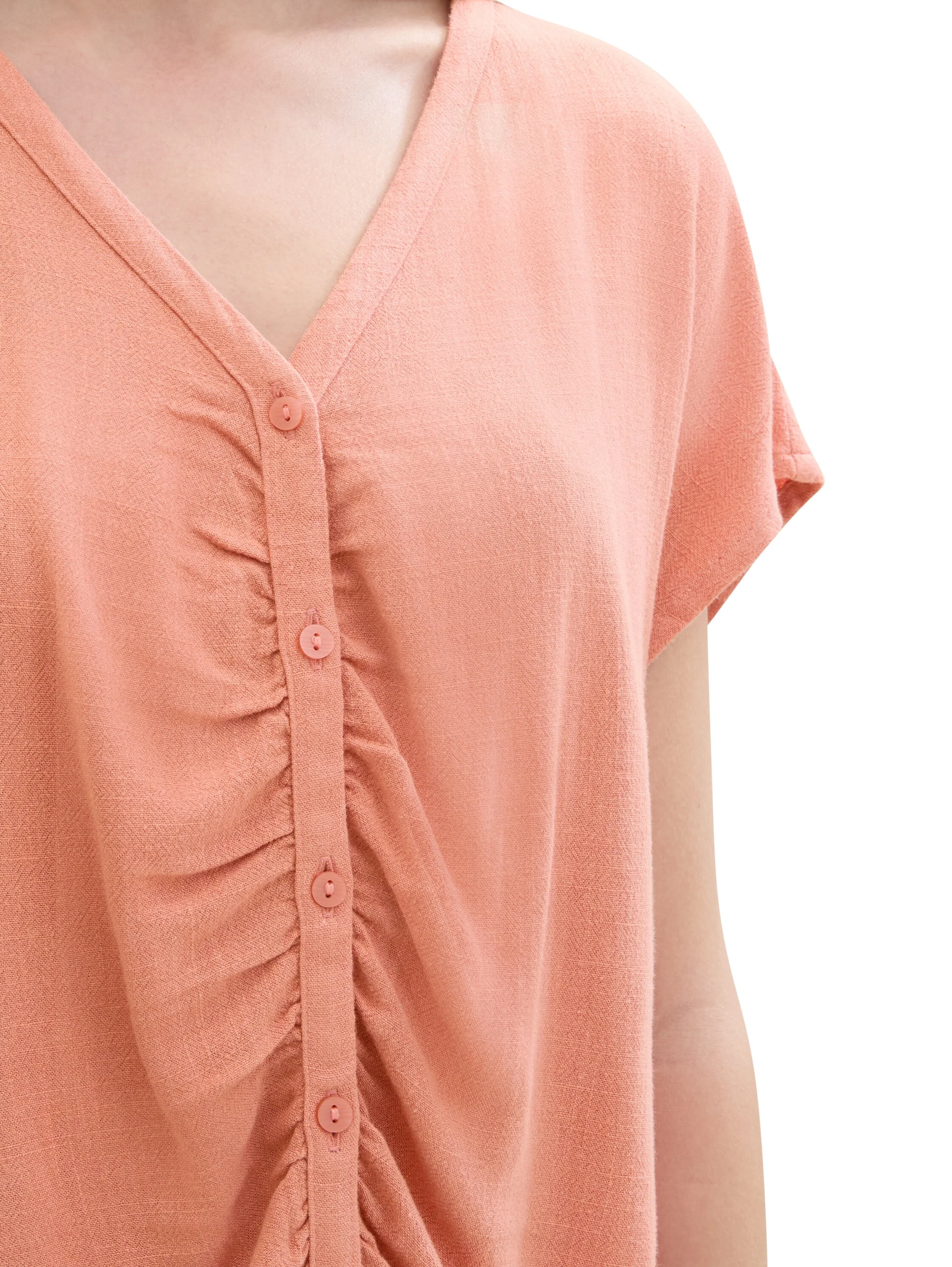Tom Tailor - V-NECK BLOUSE WITH BUTTONS Tom Tailor - V-NECK BLOUSE WITH BUTTONS