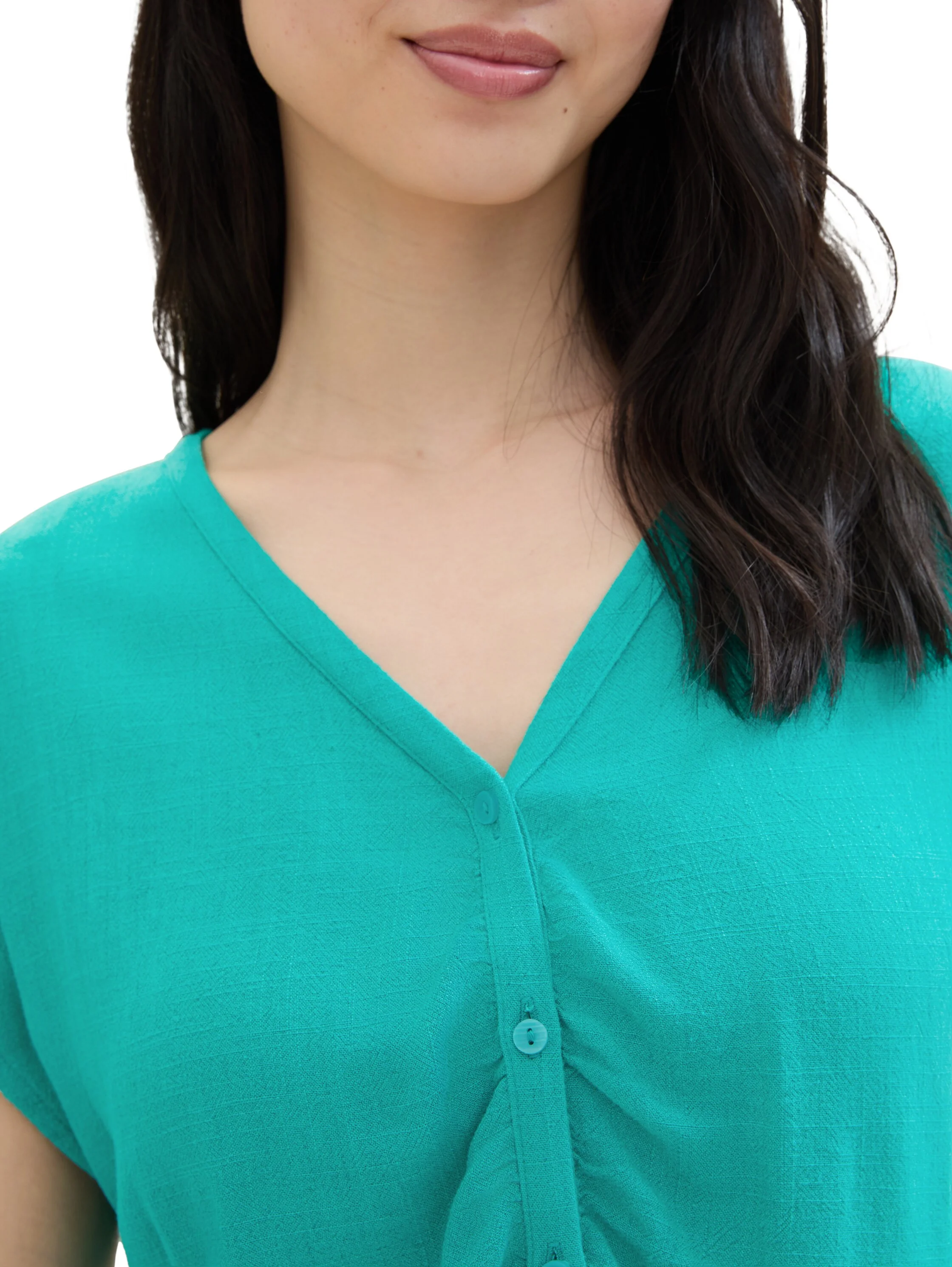 Tom Tailor - V-NECK BLOUSE WITH BUTTONS Tom Tailor - V-NECK BLOUSE WITH BUTTONS