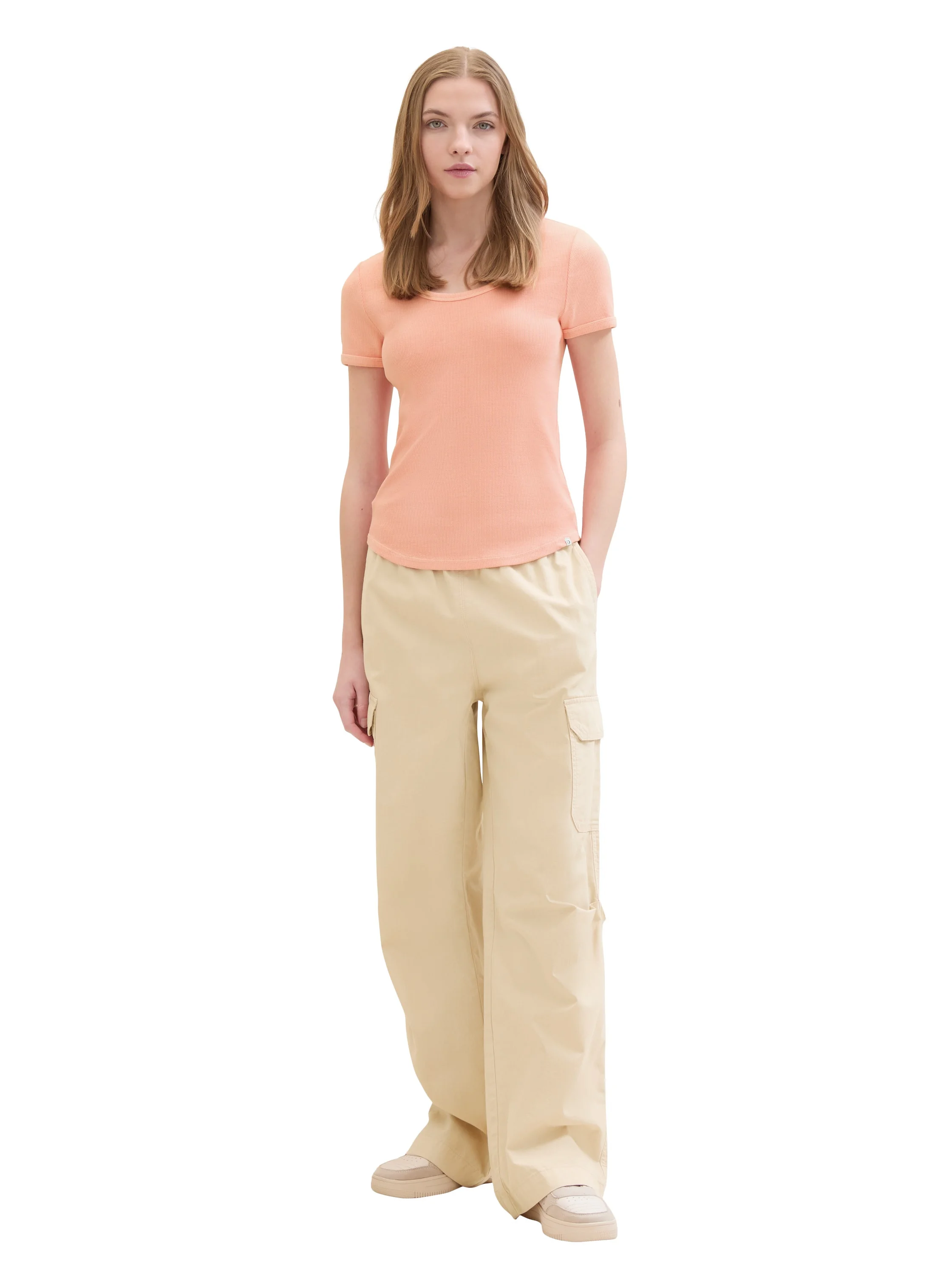 Tom Tailor - DYED RIB T-SHIRT Tom Tailor - DYED RIB T-SHIRT