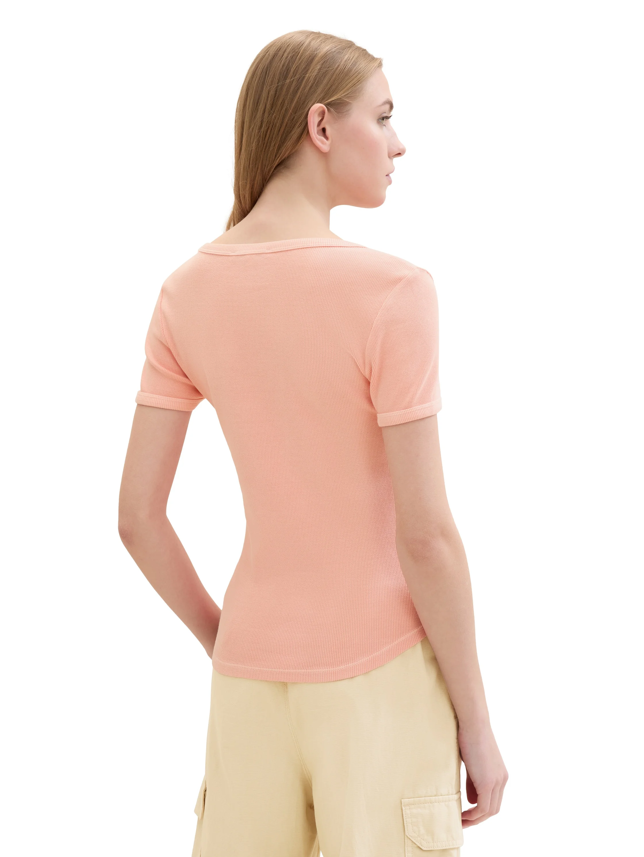 Tom Tailor - DYED RIB T-SHIRT Tom Tailor - DYED RIB T-SHIRT