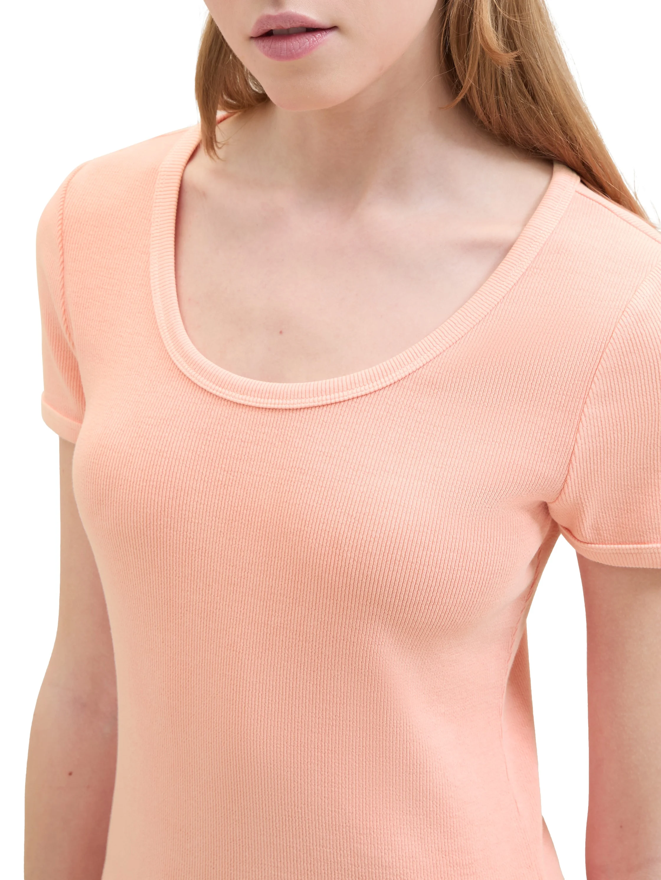Tom Tailor - DYED RIB T-SHIRT Tom Tailor - DYED RIB T-SHIRT