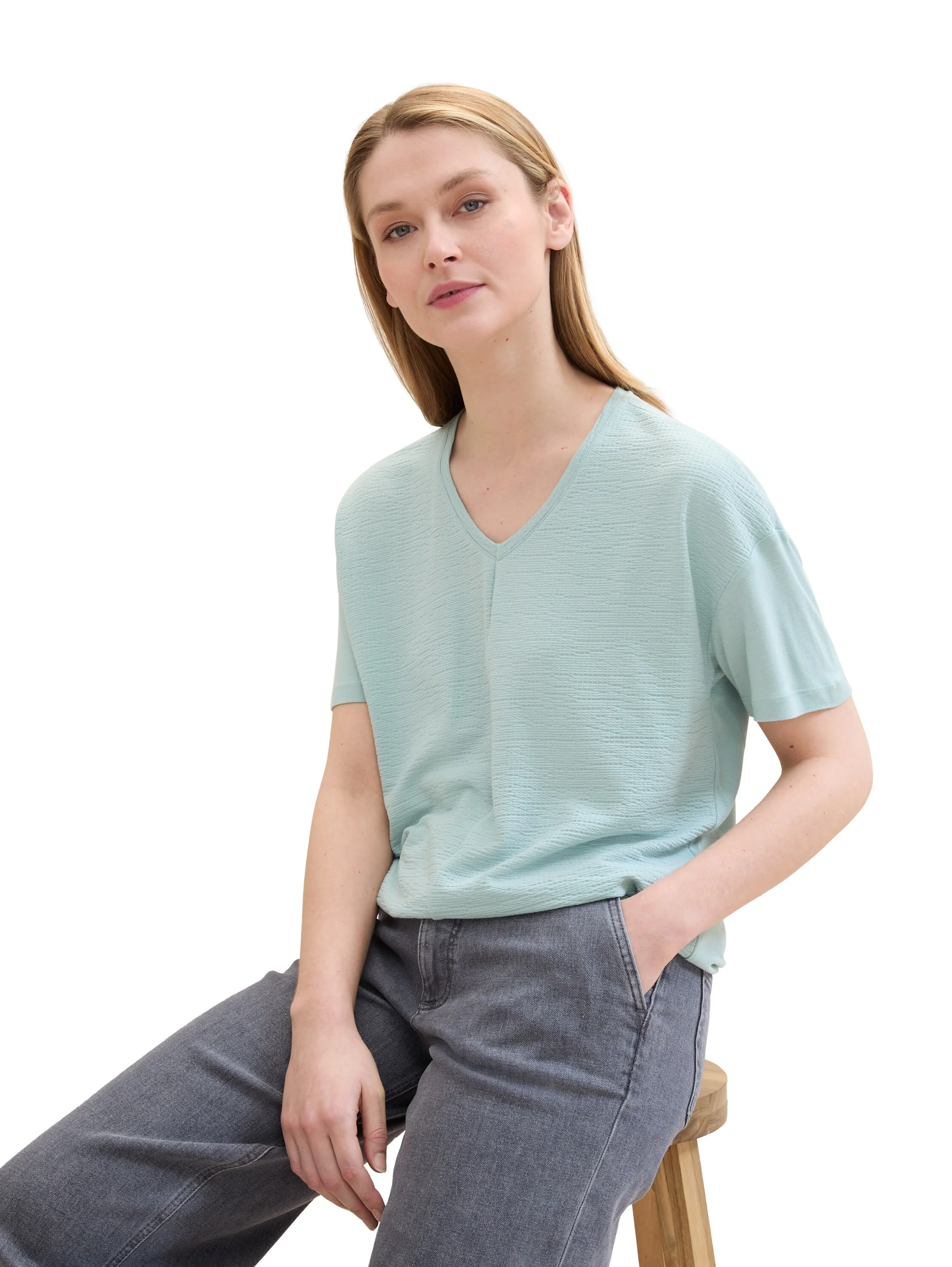 Tom Tailor - T-SHIRT STRUCTURED Tom Tailor - T-SHIRT STRUCTURED