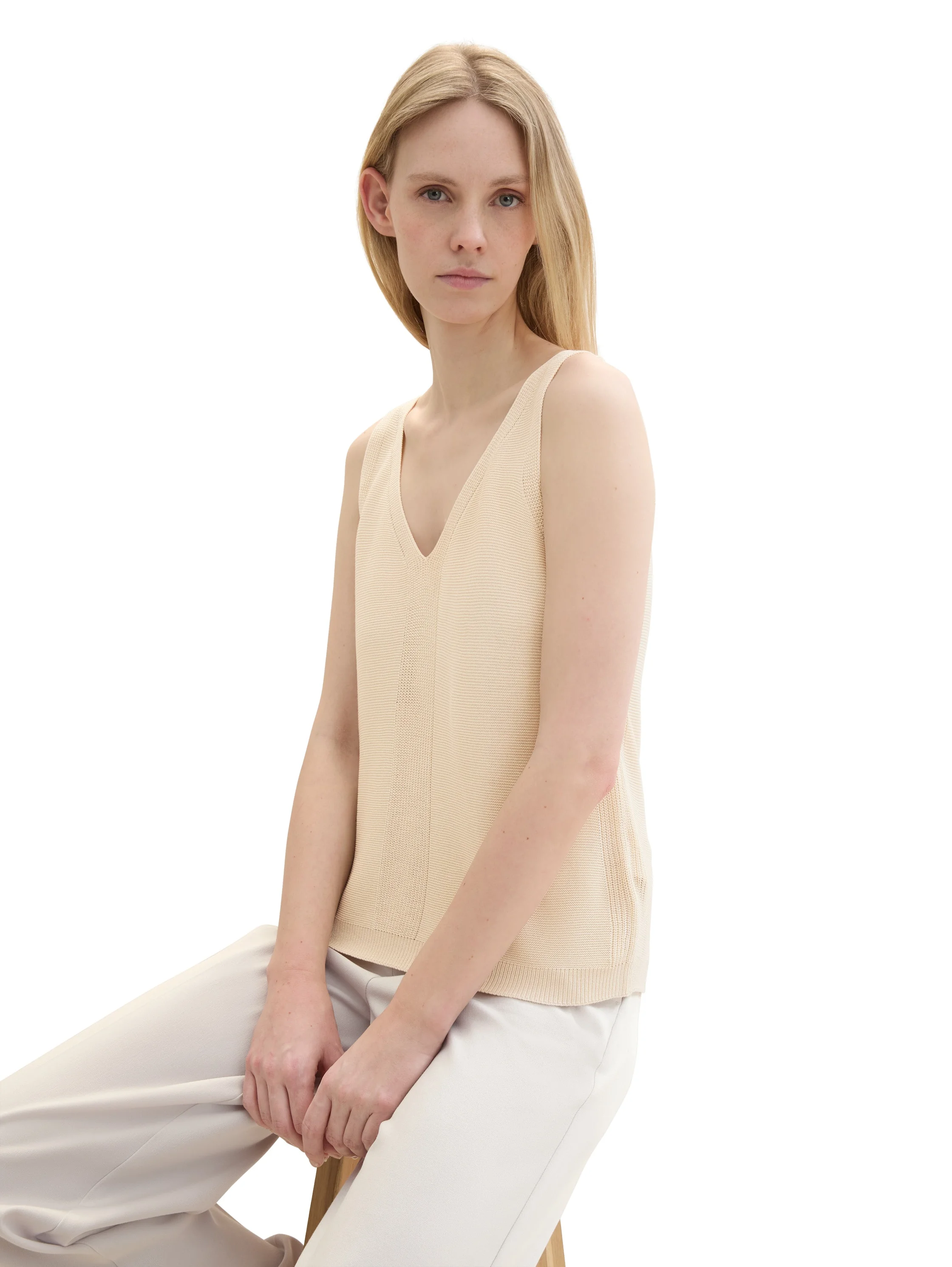Tom Tailor - KNIT STRUCTURED TOP Tom Tailor - KNIT STRUCTURED TOP