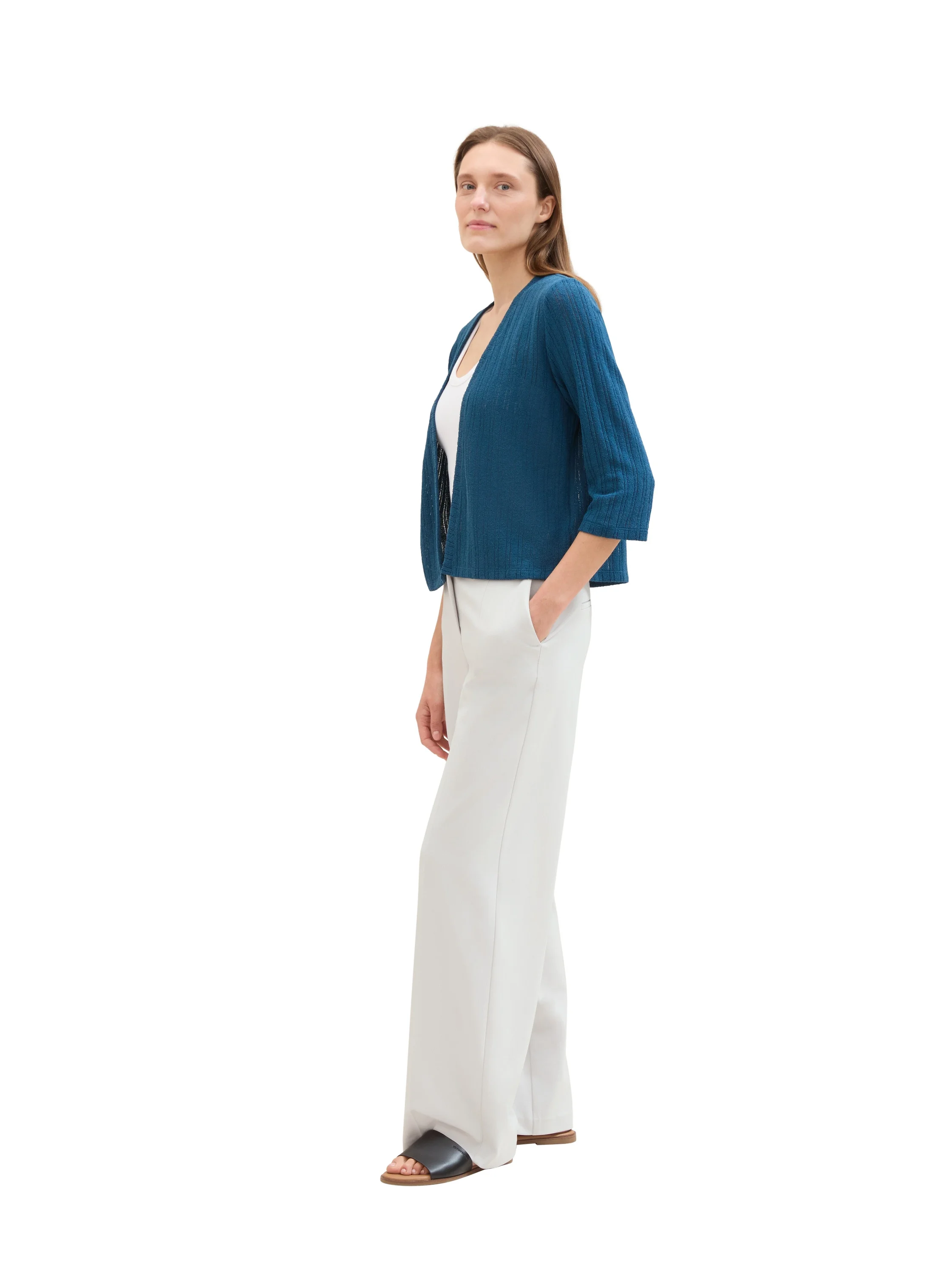 Tom Tailor - T-SHIRT LOOSE KNIT CARDIGAN Tom Tailor - T-SHIRT LOOSE KNIT CARDIGAN