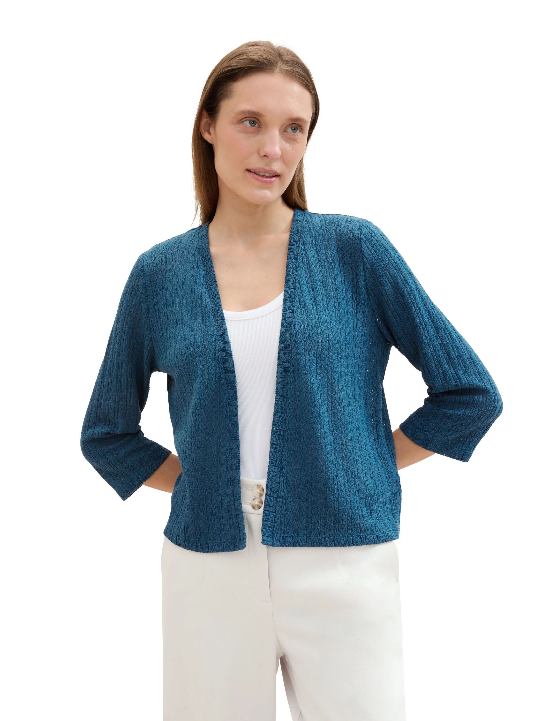 Tom Tailor - T-SHIRT LOOSE KNIT CARDIGAN Tom Tailor - T-SHIRT LOOSE KNIT CARDIGAN
