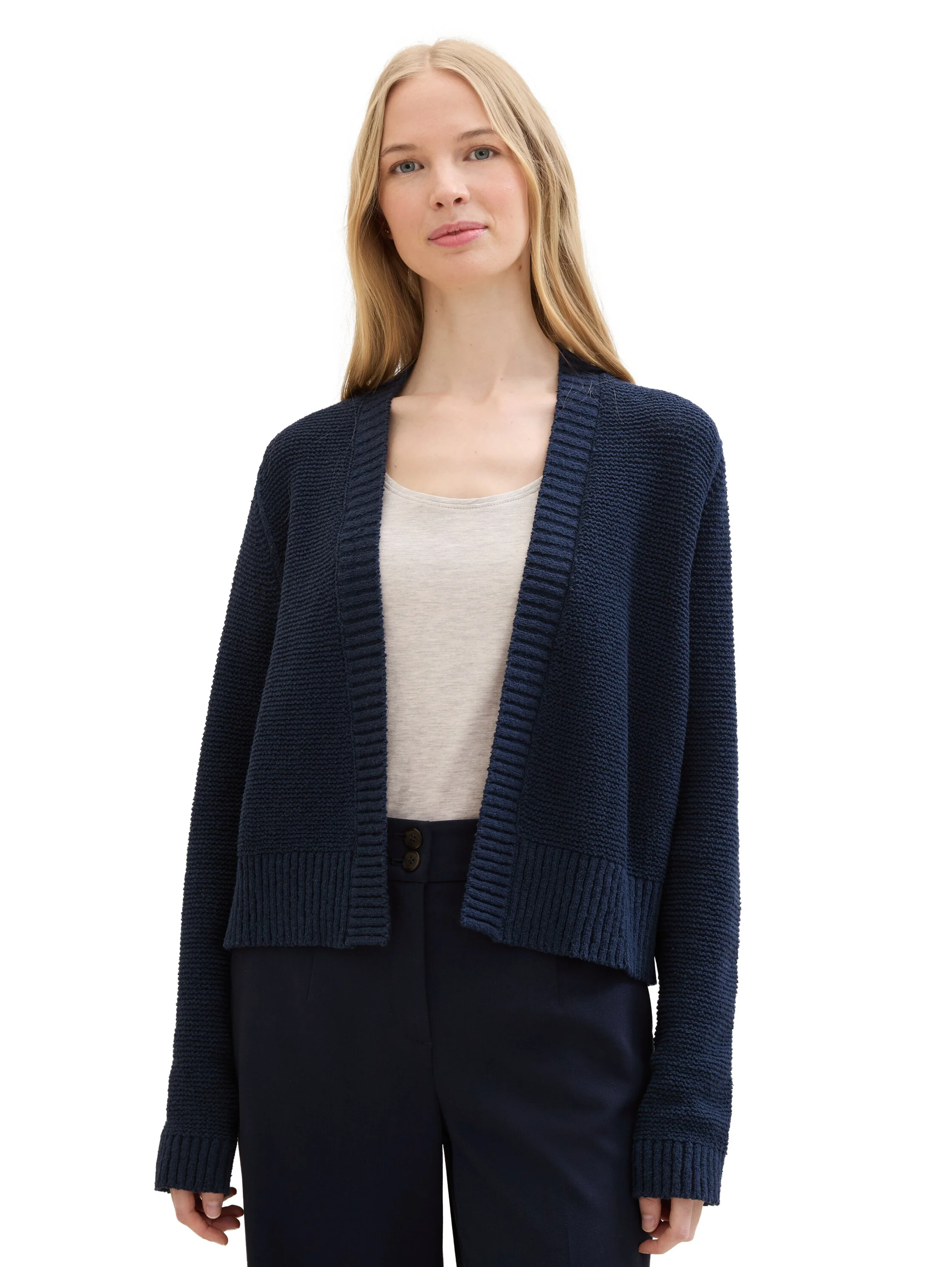 Tom Tailor - KNIT STRUCTURED CARDIGAN Tom Tailor - KNIT STRUCTURED CARDIGAN