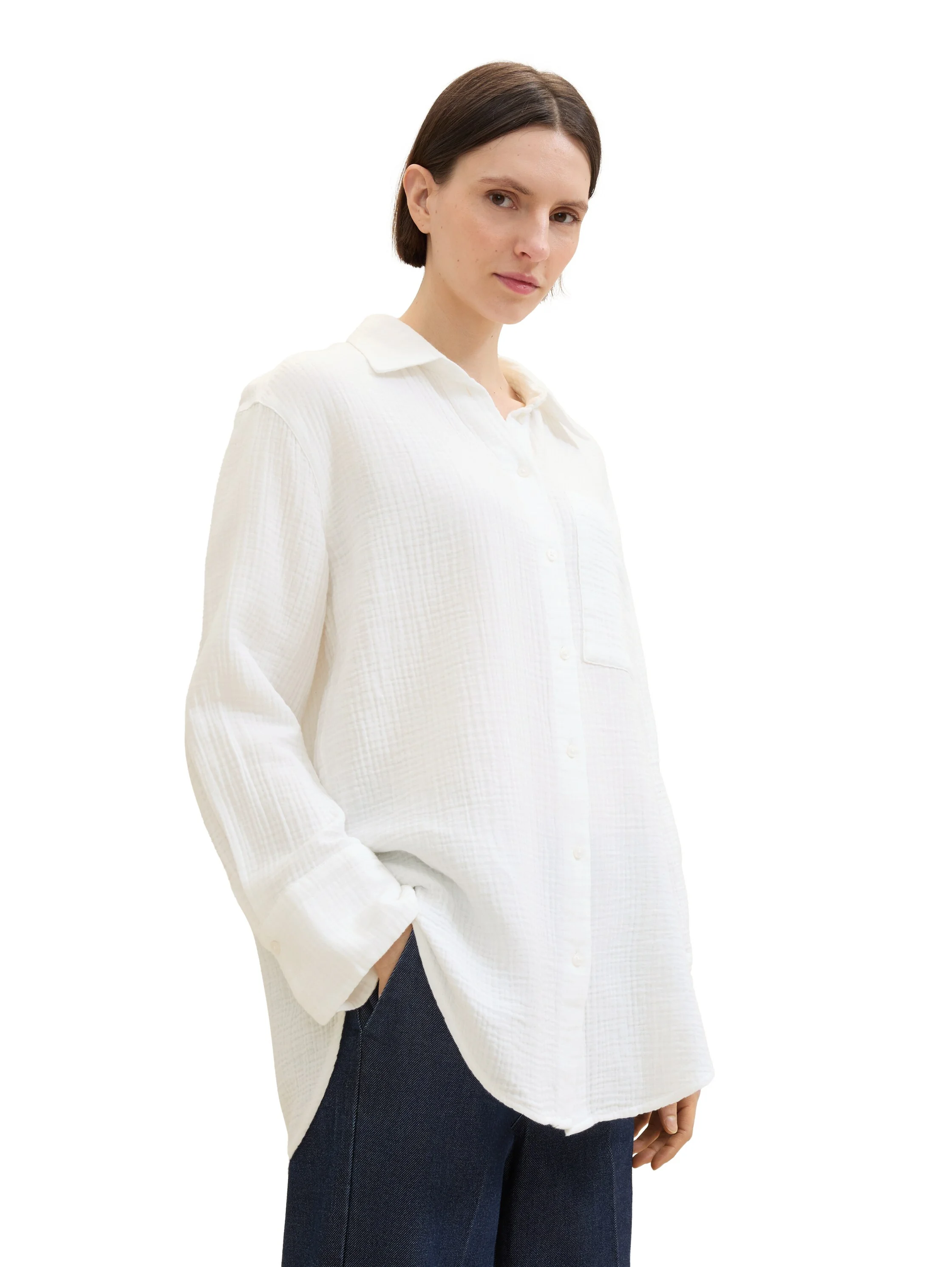 Tom Tailor - STRUCTURED BLOUSE SHIRT Tom Tailor - STRUCTURED BLOUSE SHIRT