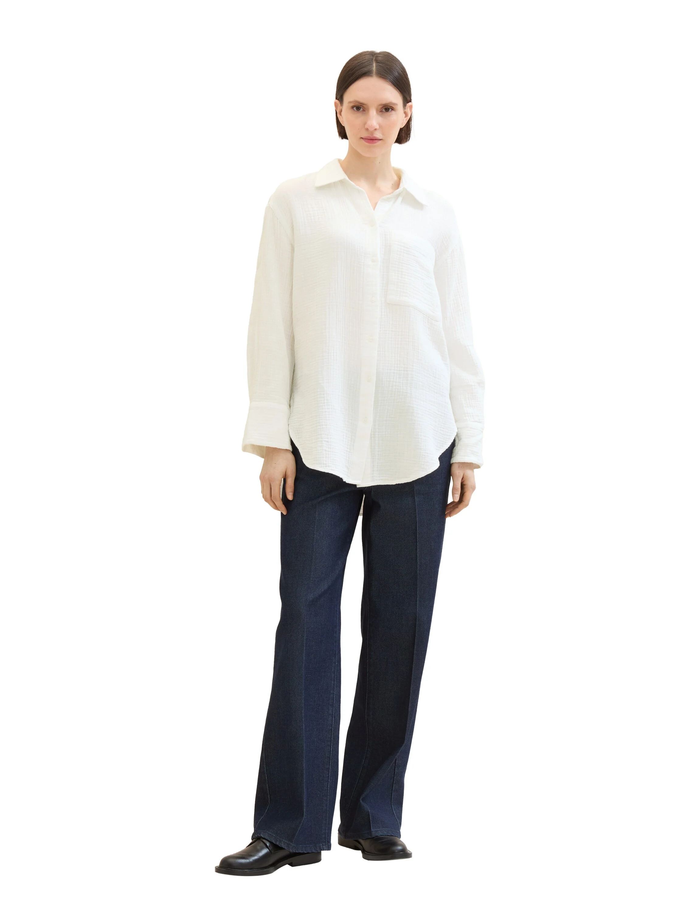 Tom Tailor - STRUCTURED BLOUSE SHIRT Tom Tailor - STRUCTURED BLOUSE SHIRT