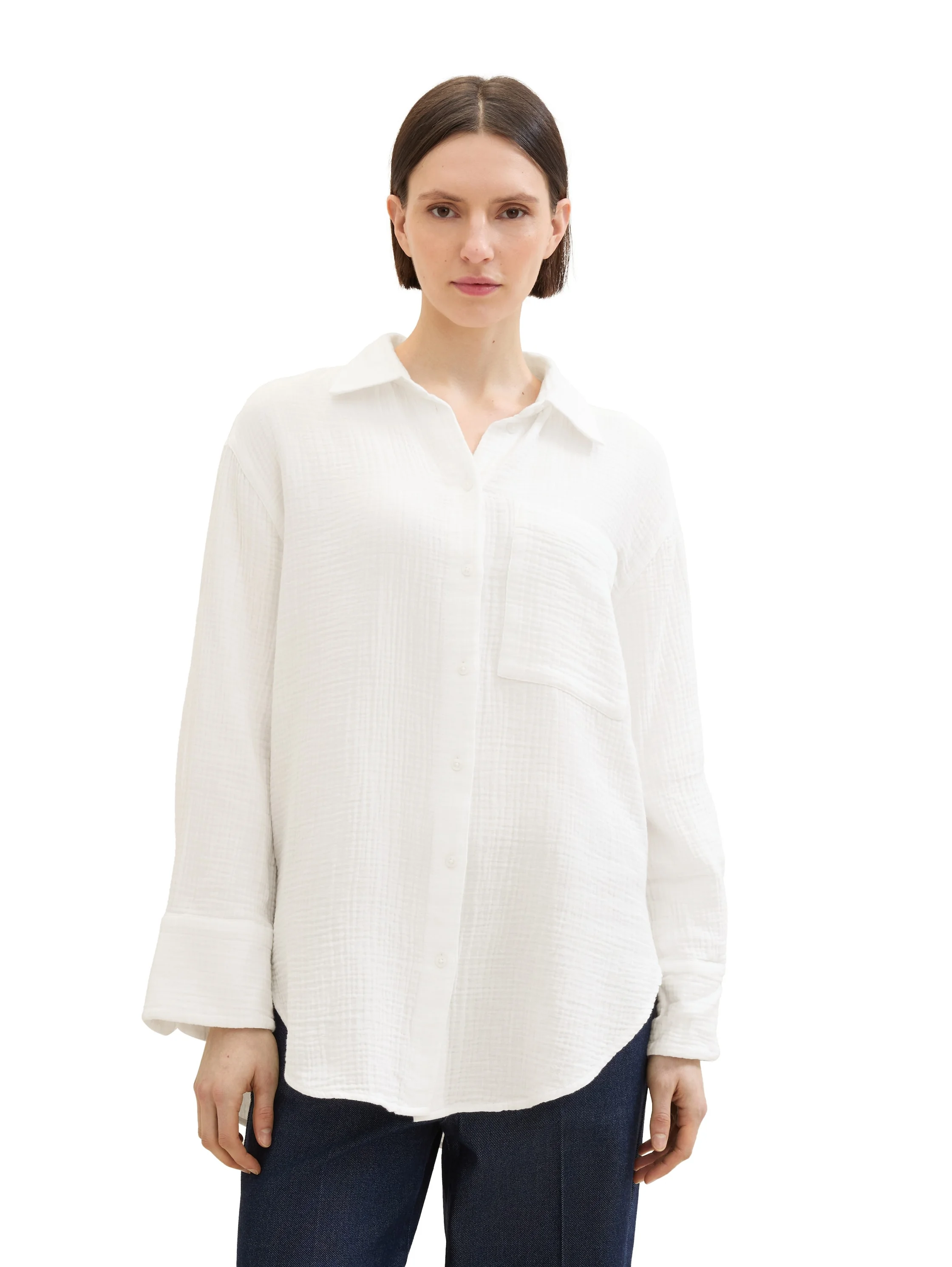 Tom Tailor - STRUCTURED BLOUSE SHIRT Tom Tailor - STRUCTURED BLOUSE SHIRT