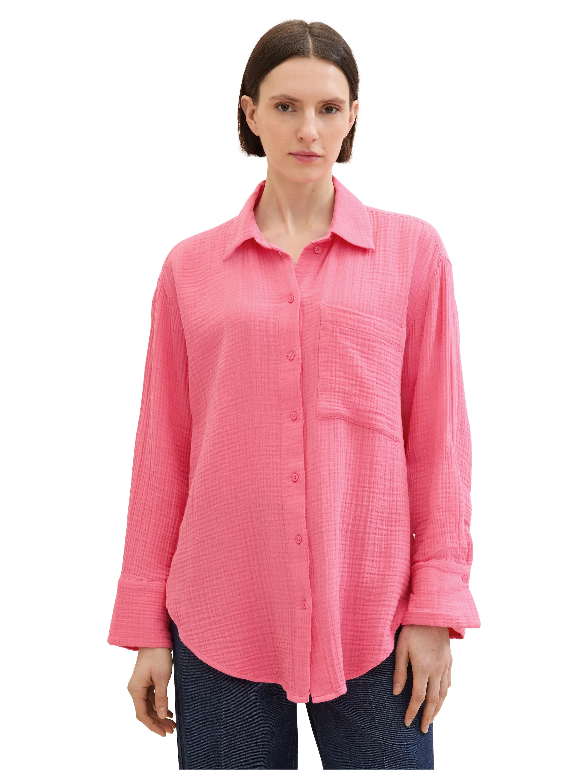 Tom Tailor - STRUCTURED BLOUSE SHIRT Tom Tailor - STRUCTURED BLOUSE SHIRT