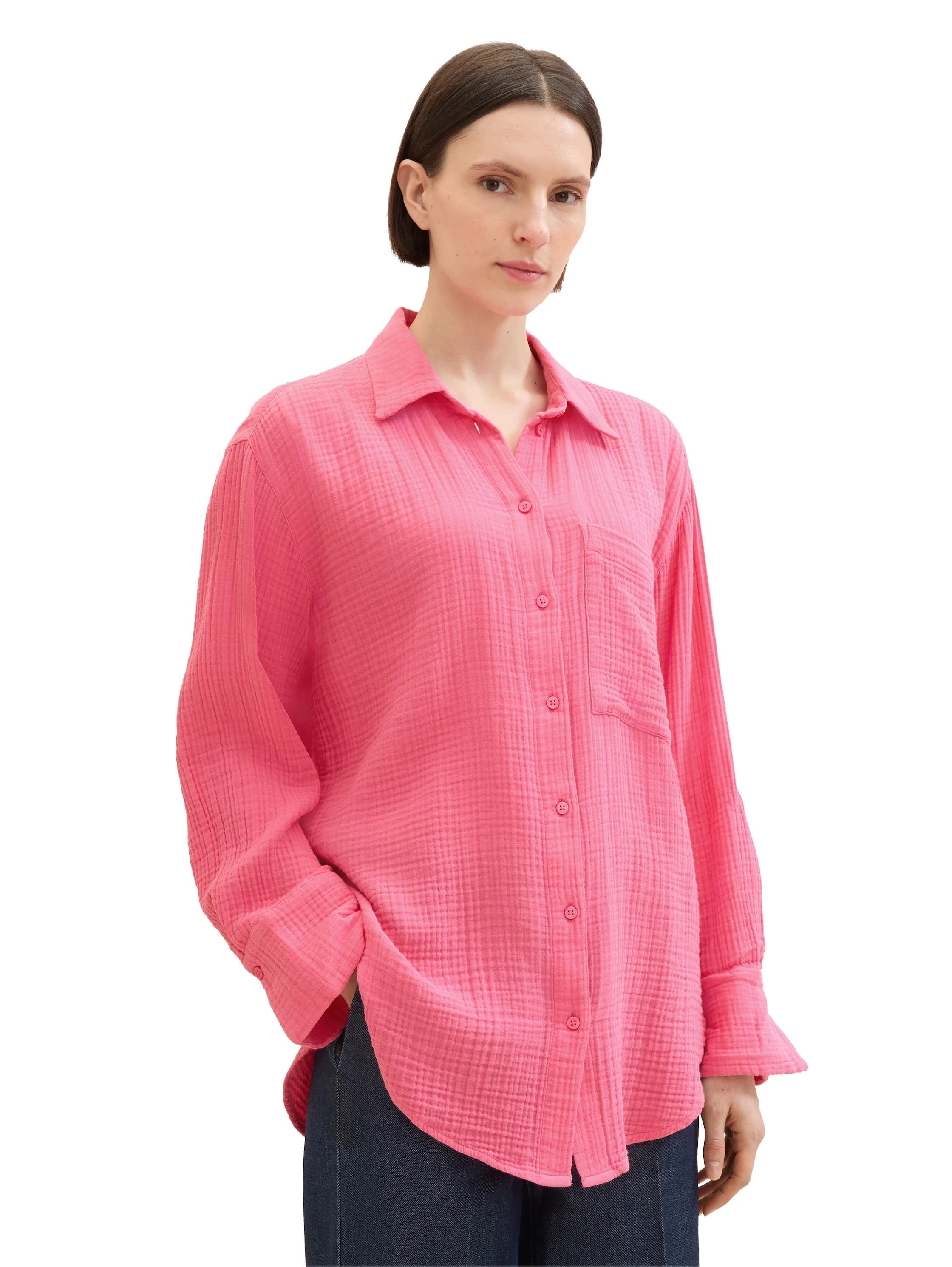 Tom Tailor - STRUCTURED BLOUSE SHIRT Tom Tailor - STRUCTURED BLOUSE SHIRT