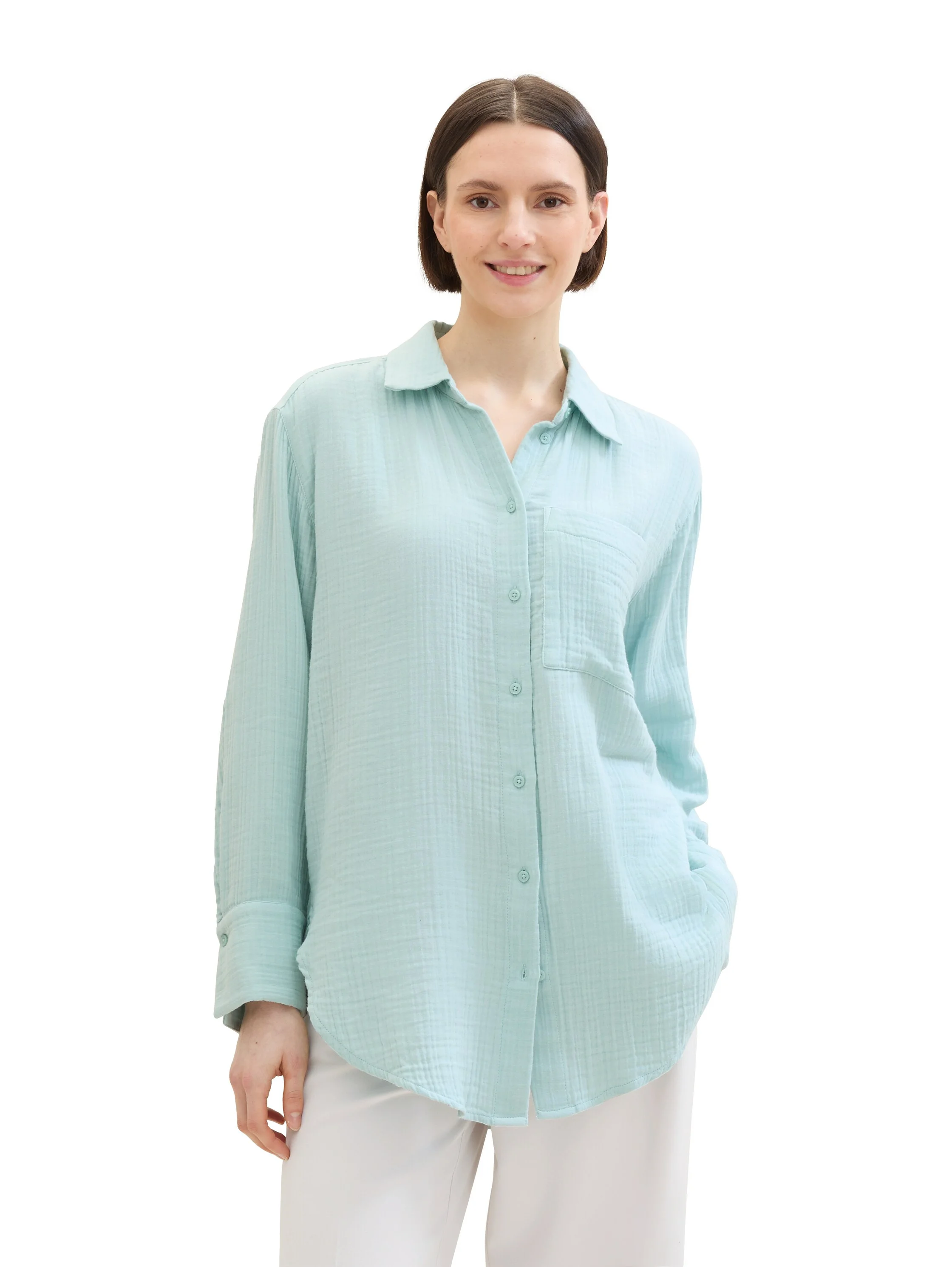Tom Tailor - STRUCTURED BLOUSE SHIRT Tom Tailor - STRUCTURED BLOUSE SHIRT