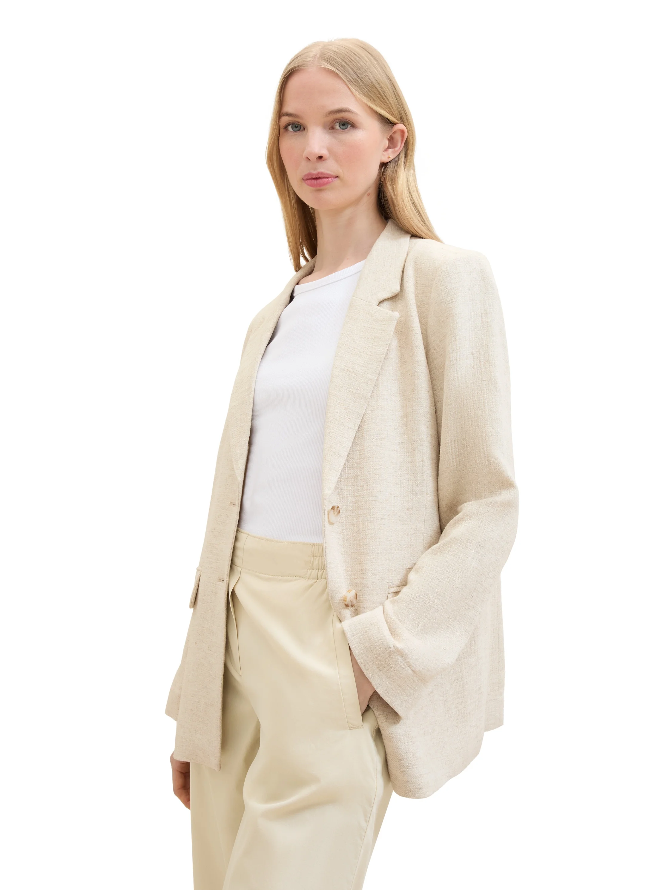 Tom Tailor - LINEN LOOK BLAZER Tom Tailor - LINEN LOOK BLAZER