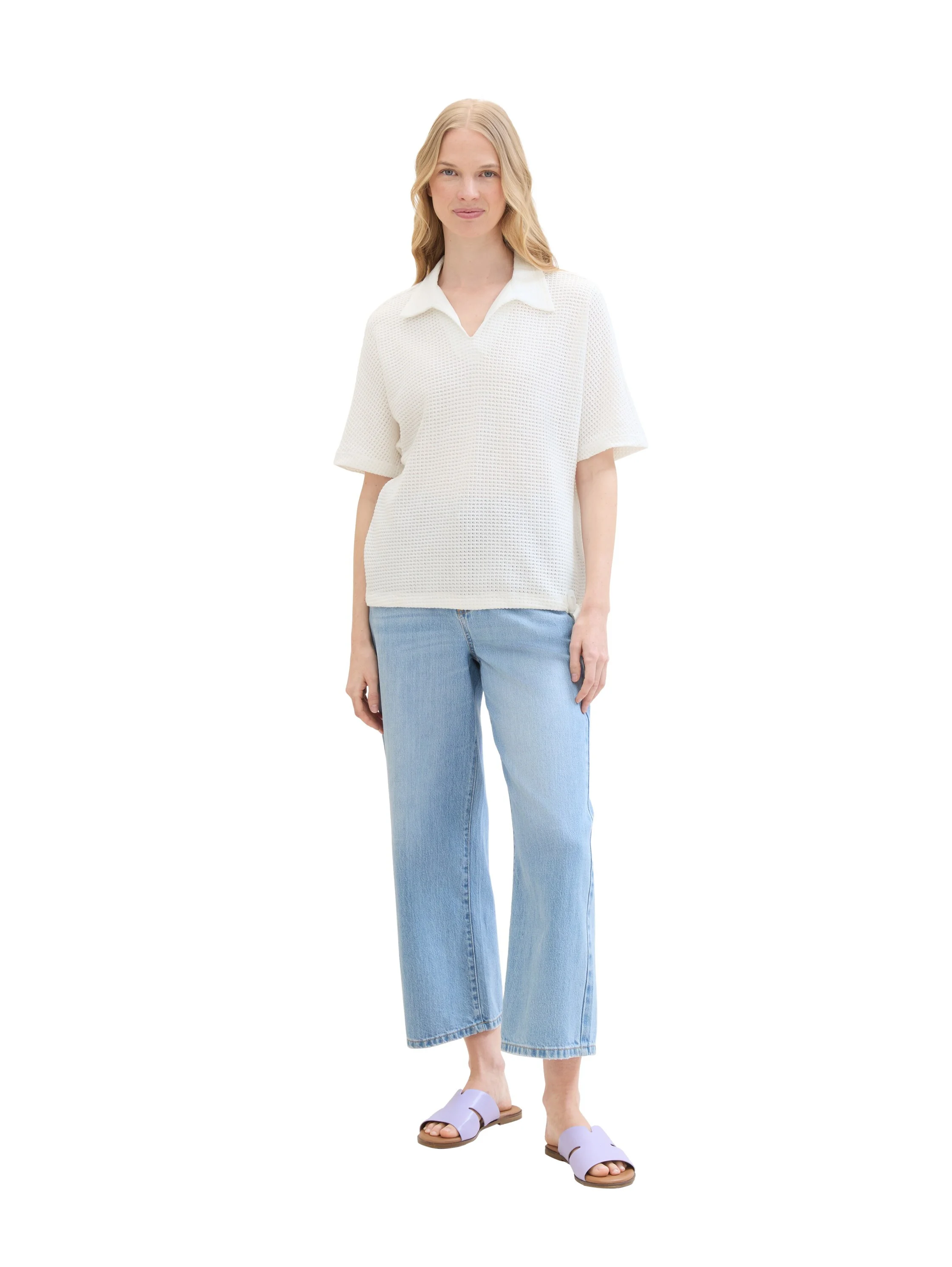 Tom Tailor - SWEATSHIRT STRUCTURED POLO Tom Tailor - SWEATSHIRT STRUCTURED POLO