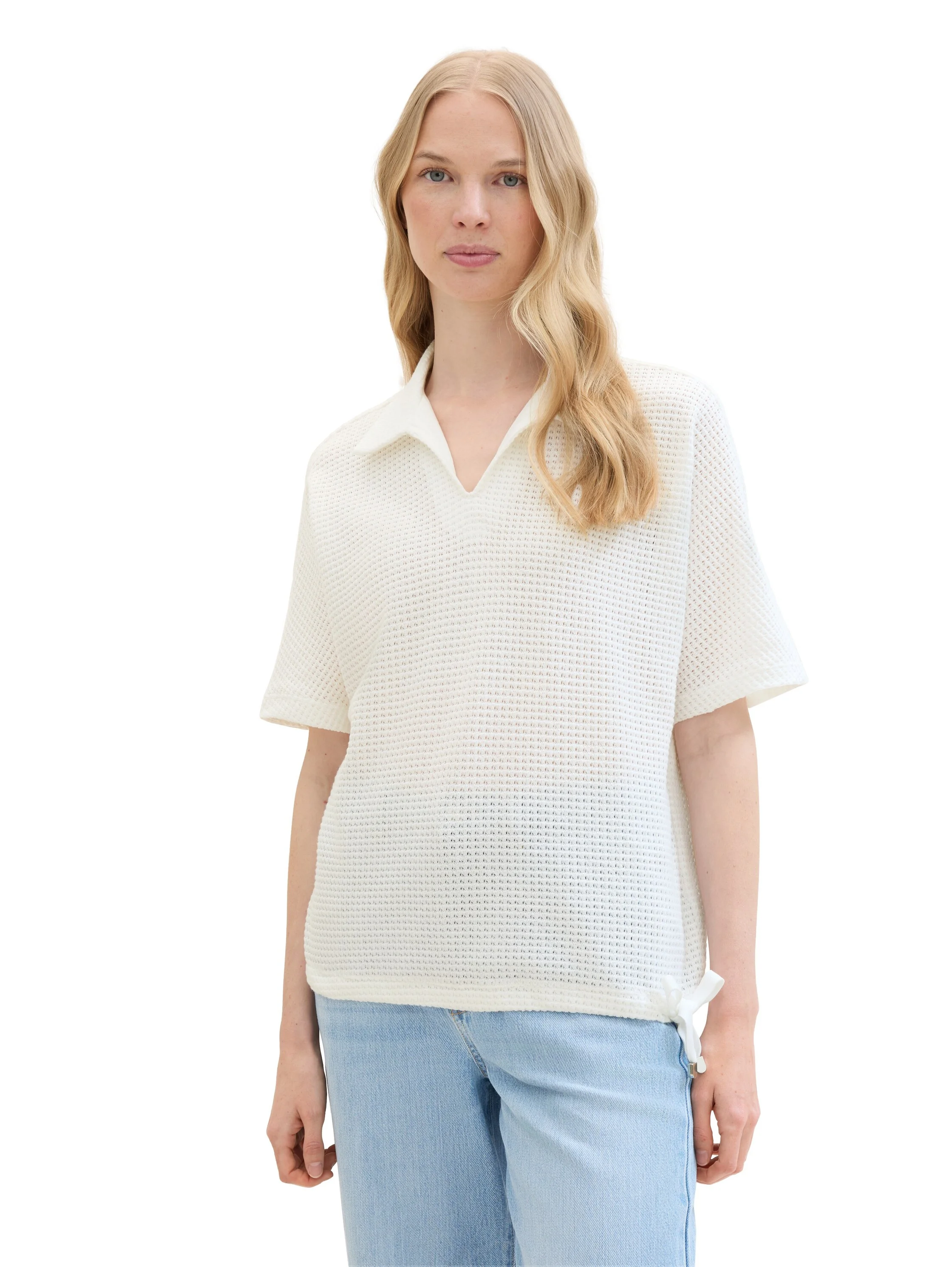 Tom Tailor - SWEATSHIRT STRUCTURED POLO Tom Tailor - SWEATSHIRT STRUCTURED POLO